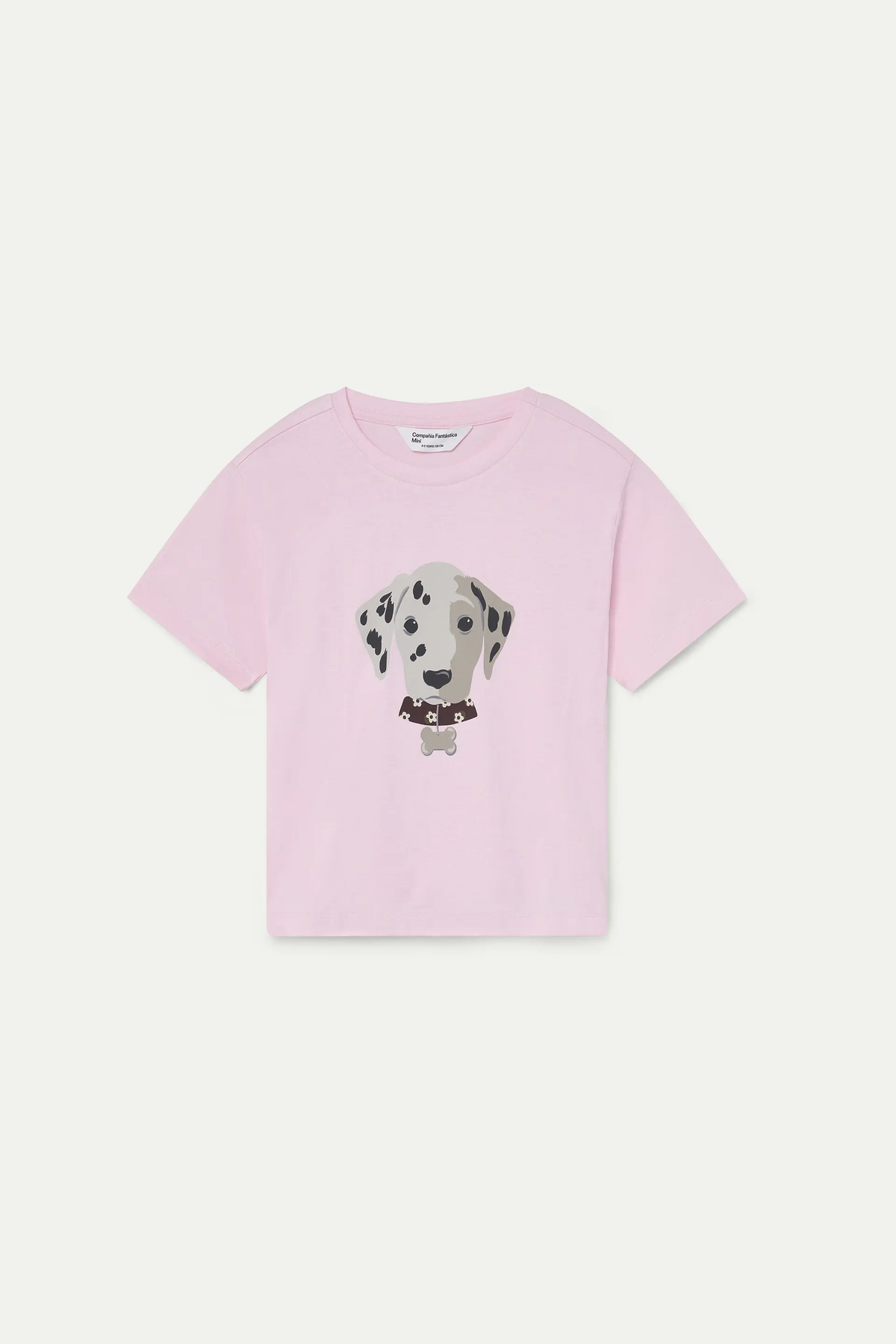 Camiseta 100% algodón con estampado de perrito dalmata