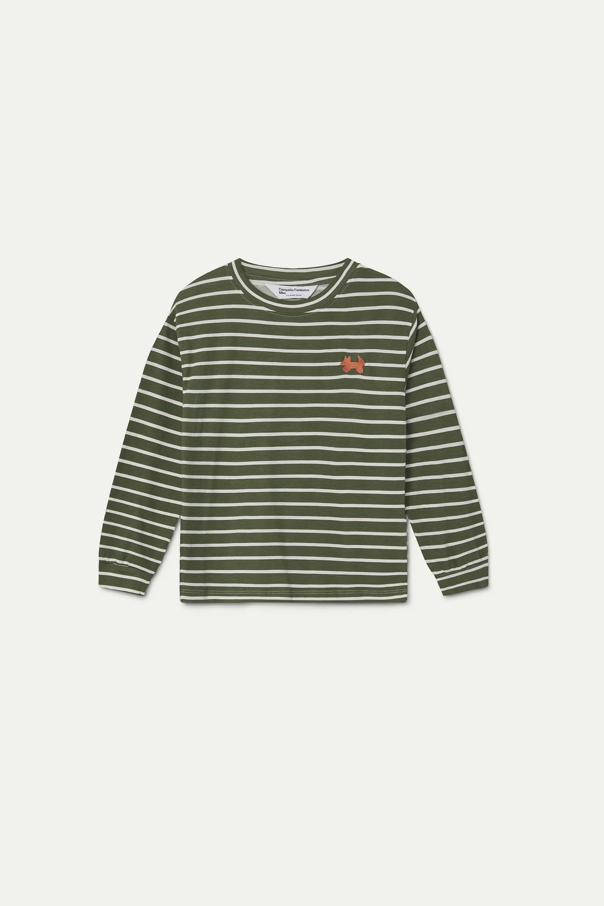 Camiseta unisex 100% algodón con estampado de rayas verde y blanco