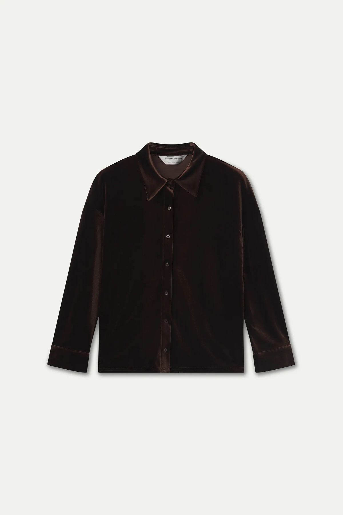 Camisa de terciopelo marrón