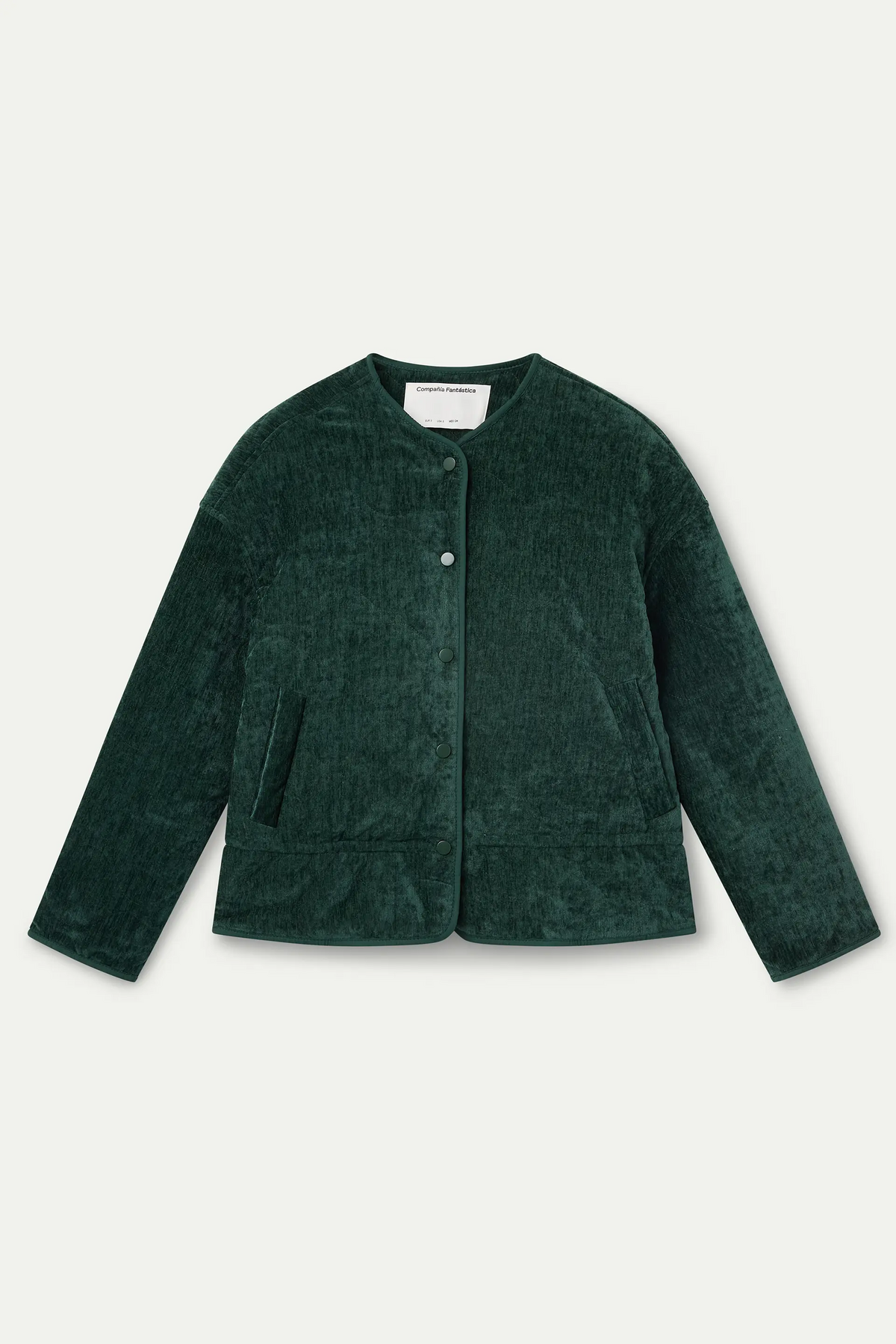 Chaqueta acolchada verde oscuro