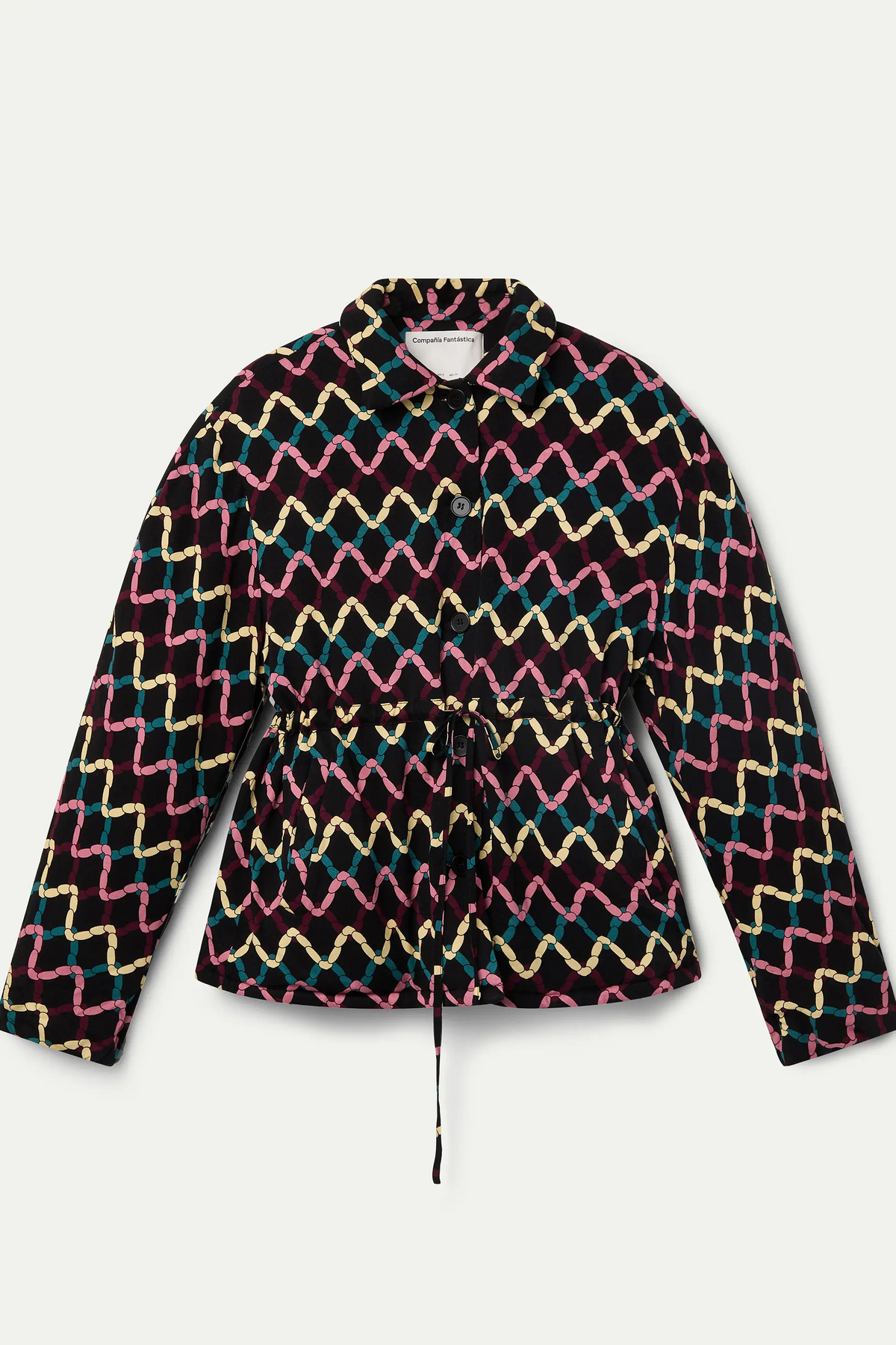 Abrigo acolchado con estampado Skein