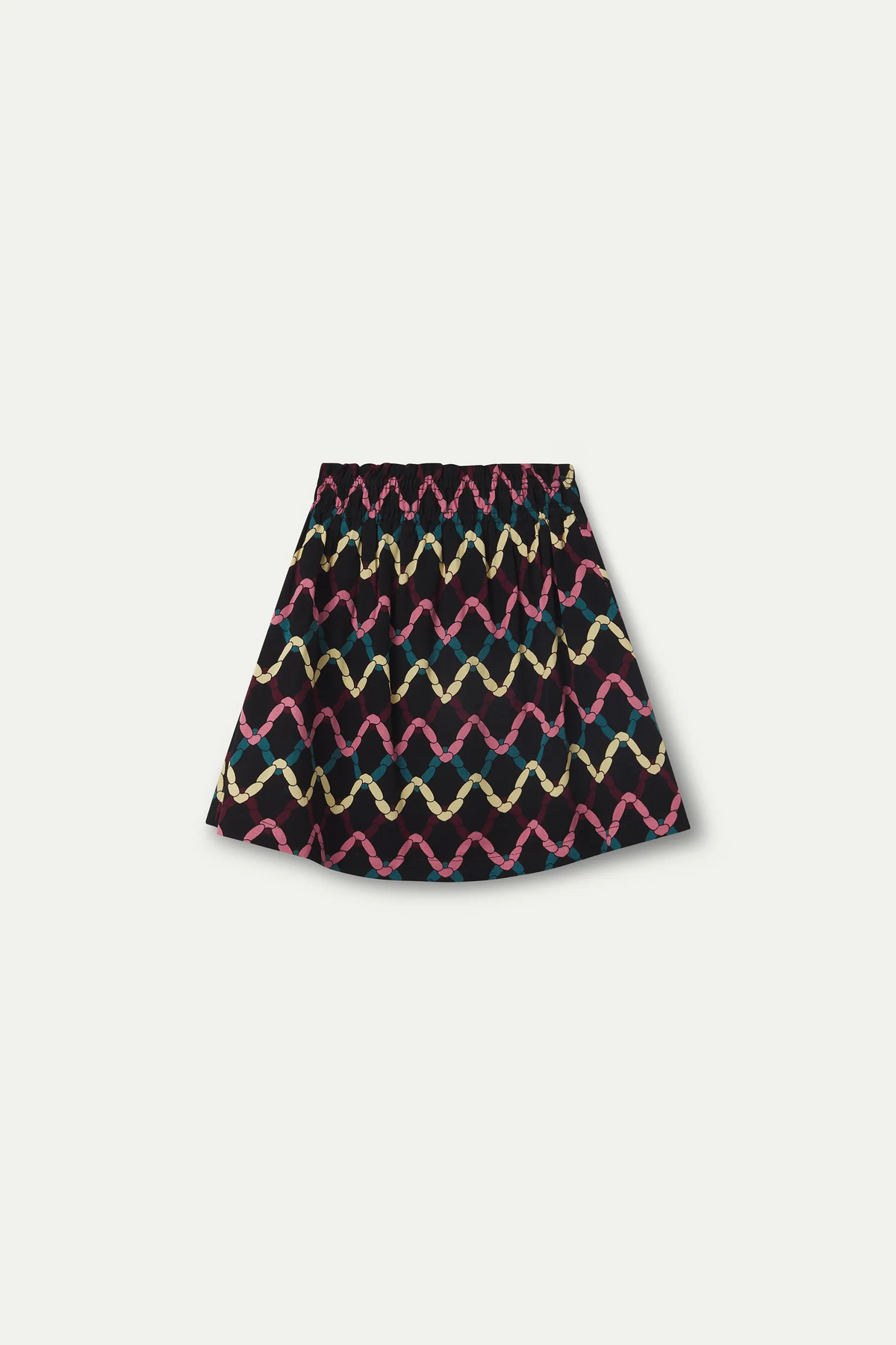 Falda corta de niña con estampado Skein