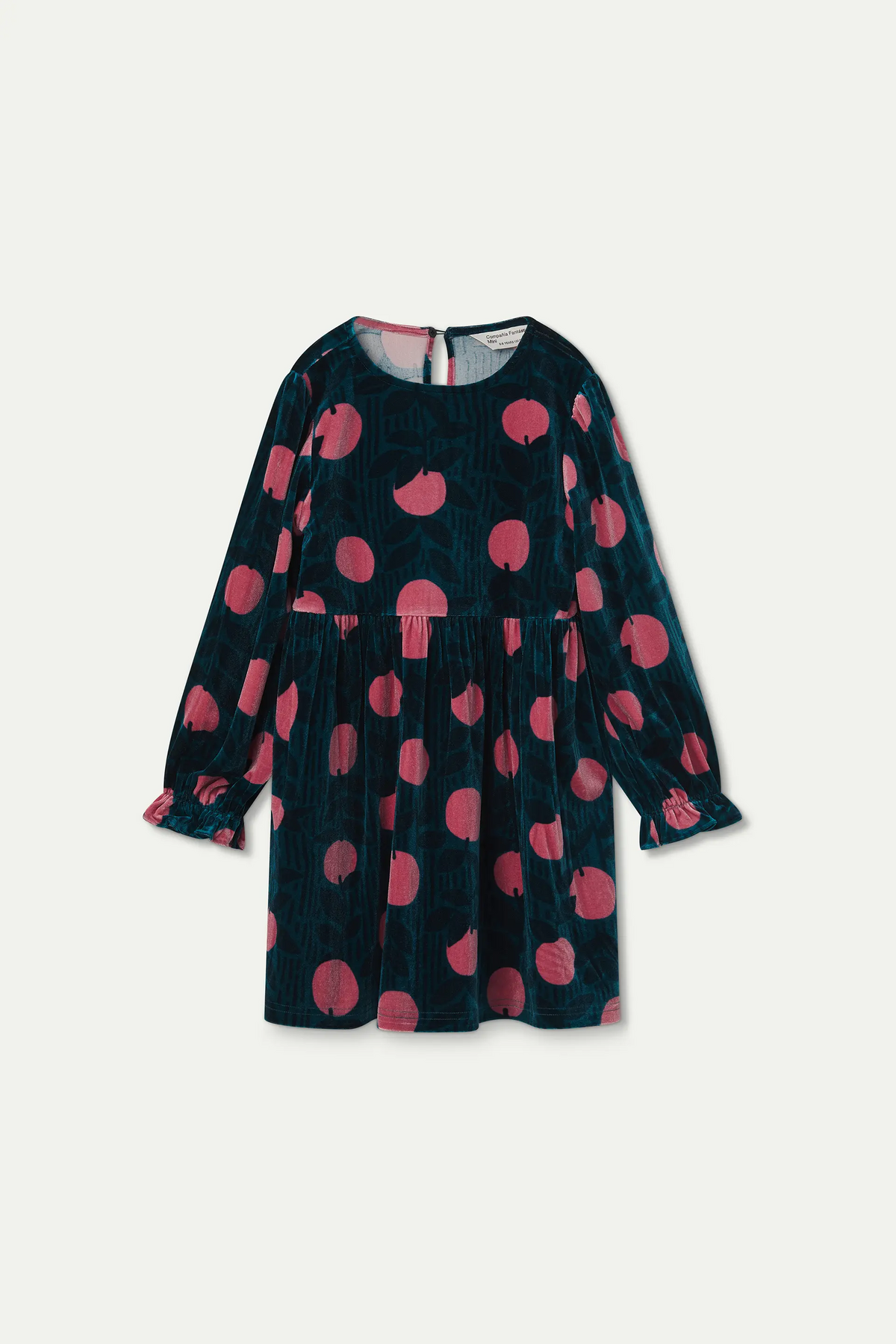 Vestido corto de niña con estampado Lychee