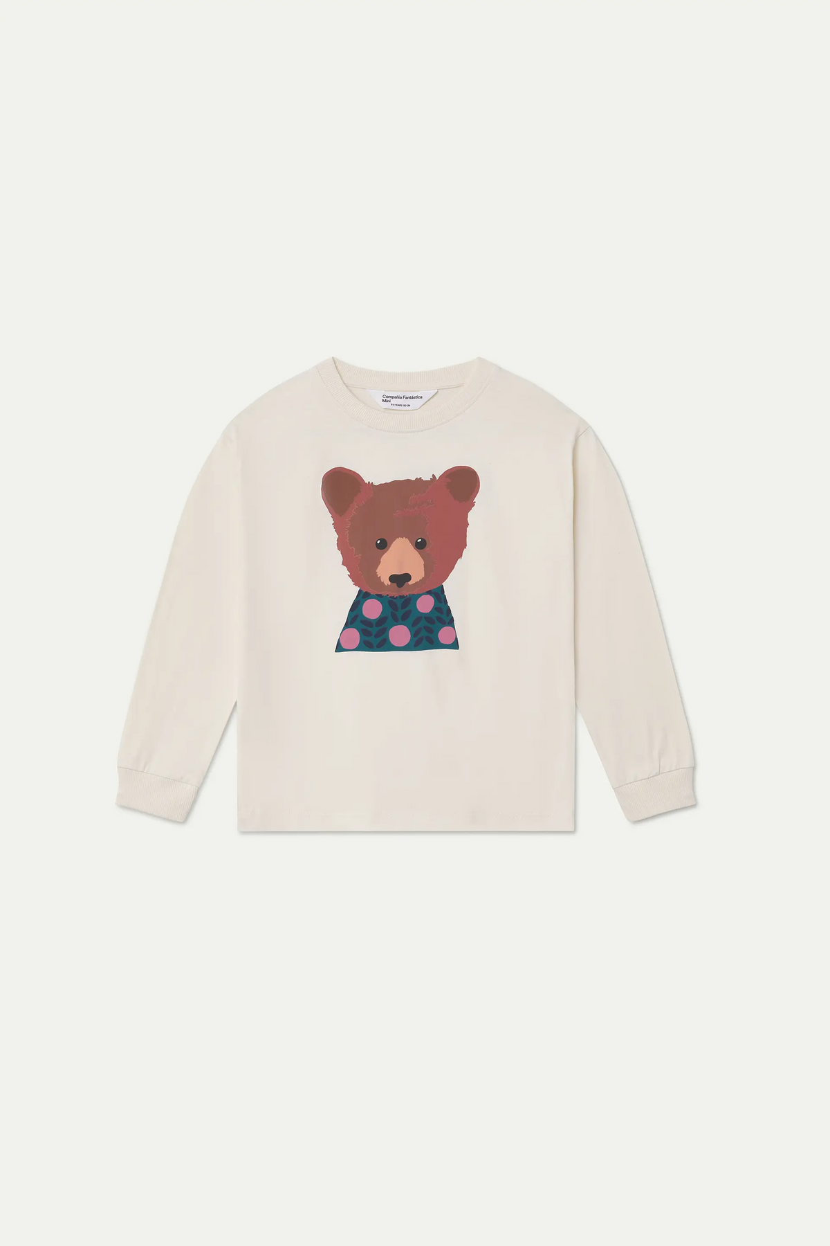 Camiseta 100% algodón de niña con estampado de Oso