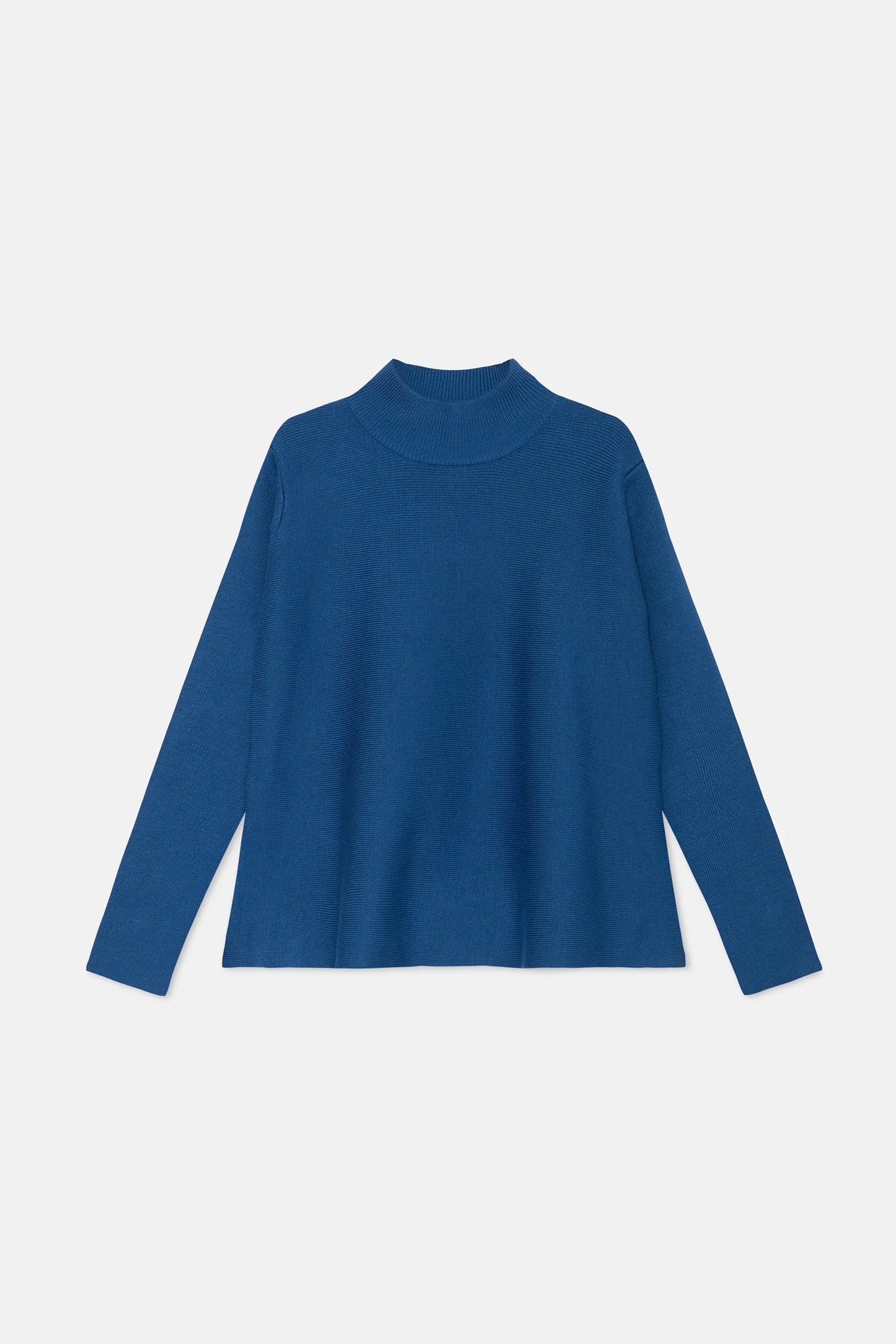 Jersey de niña de punto evasé azul