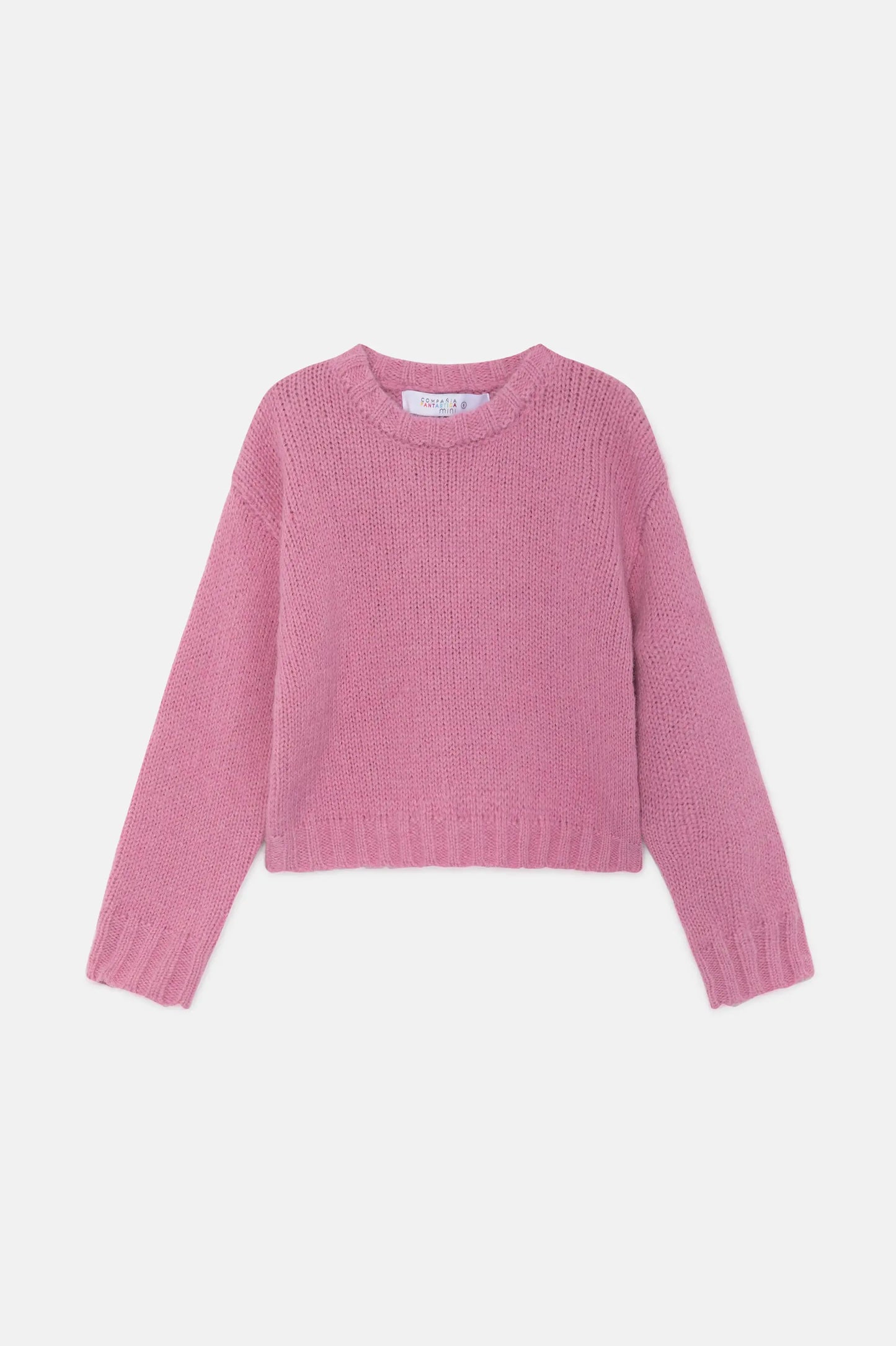 Jersey unisex crop de punto rosa