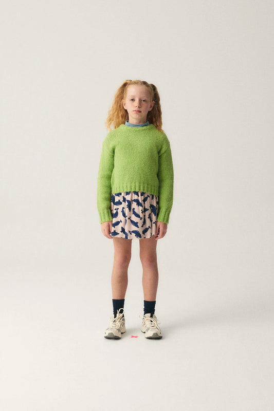 Jersey unisex crop de punto verde