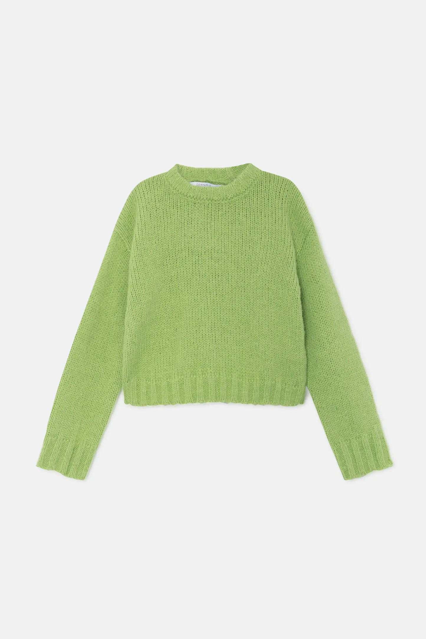 Jersey unisex crop de punto verde