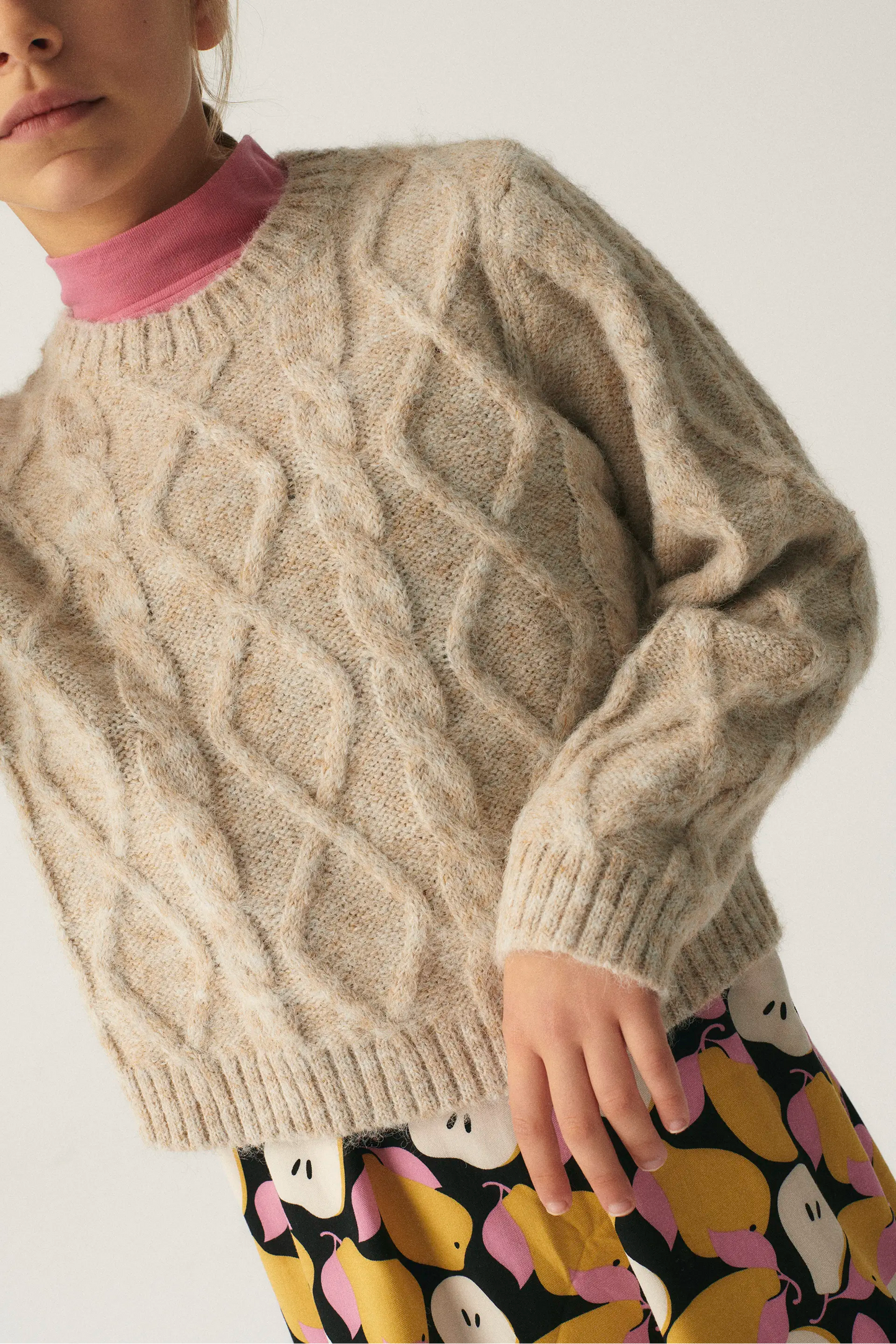 Jersey unisex de aranes beige