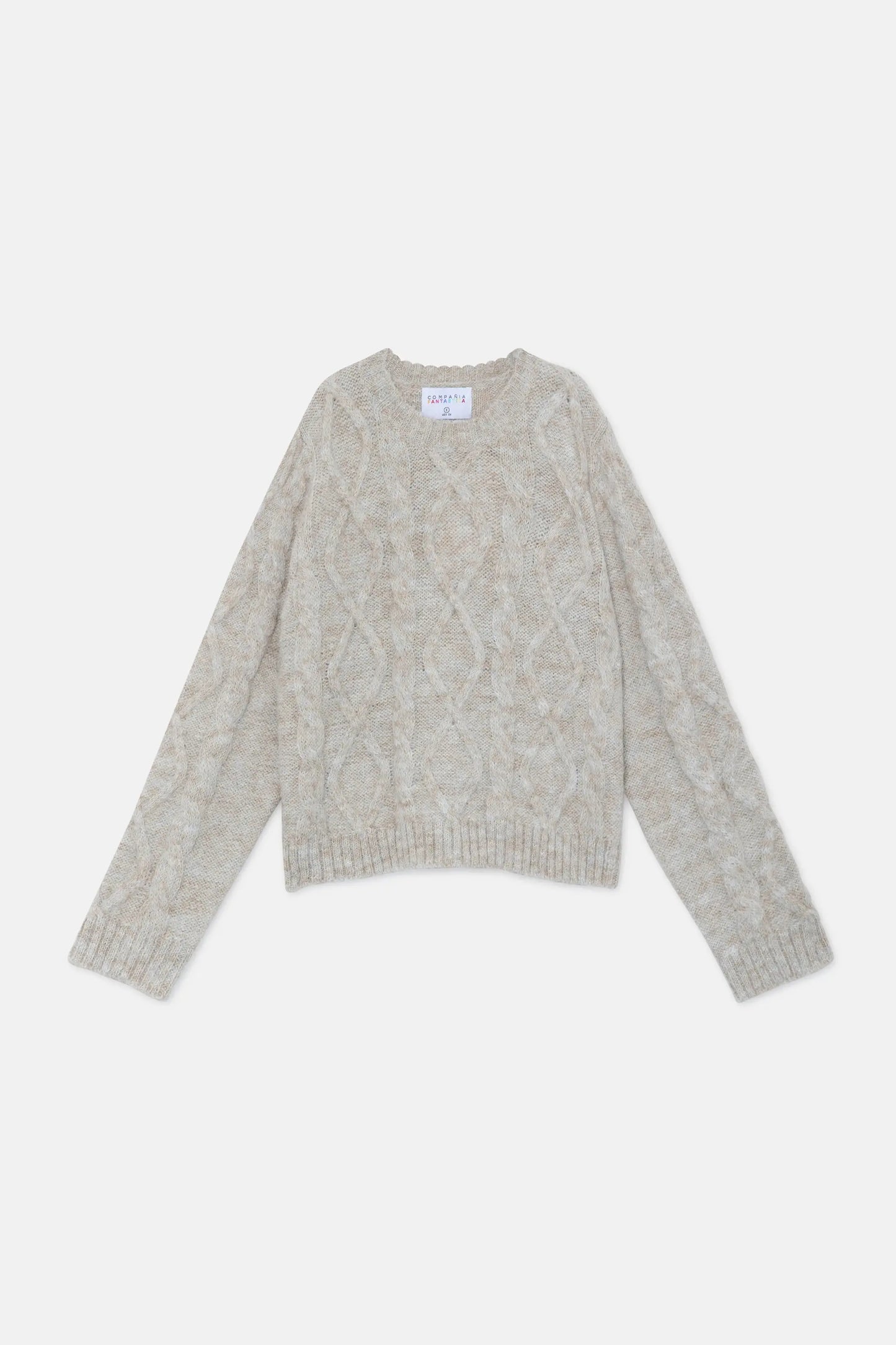 Jersey unisex de aranes beige