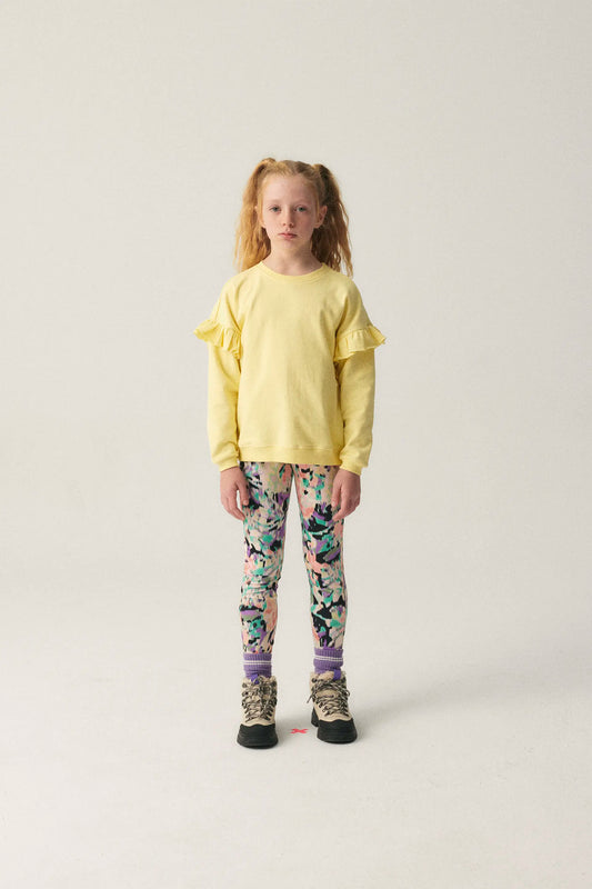 Leggings da bambina a vita alta con stampa fantasia