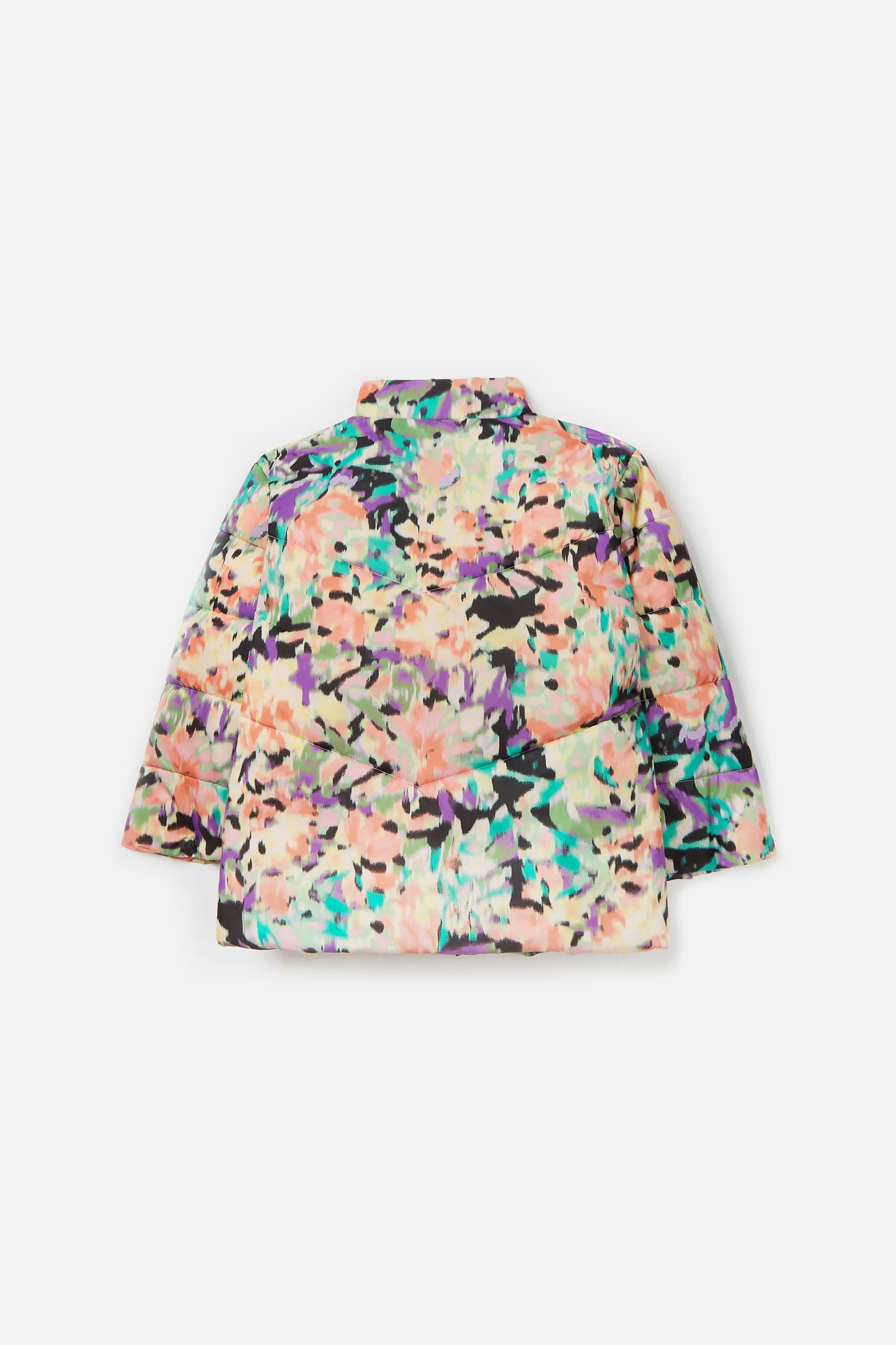 Abrigo unisex plumífero corto con estampado fantasía