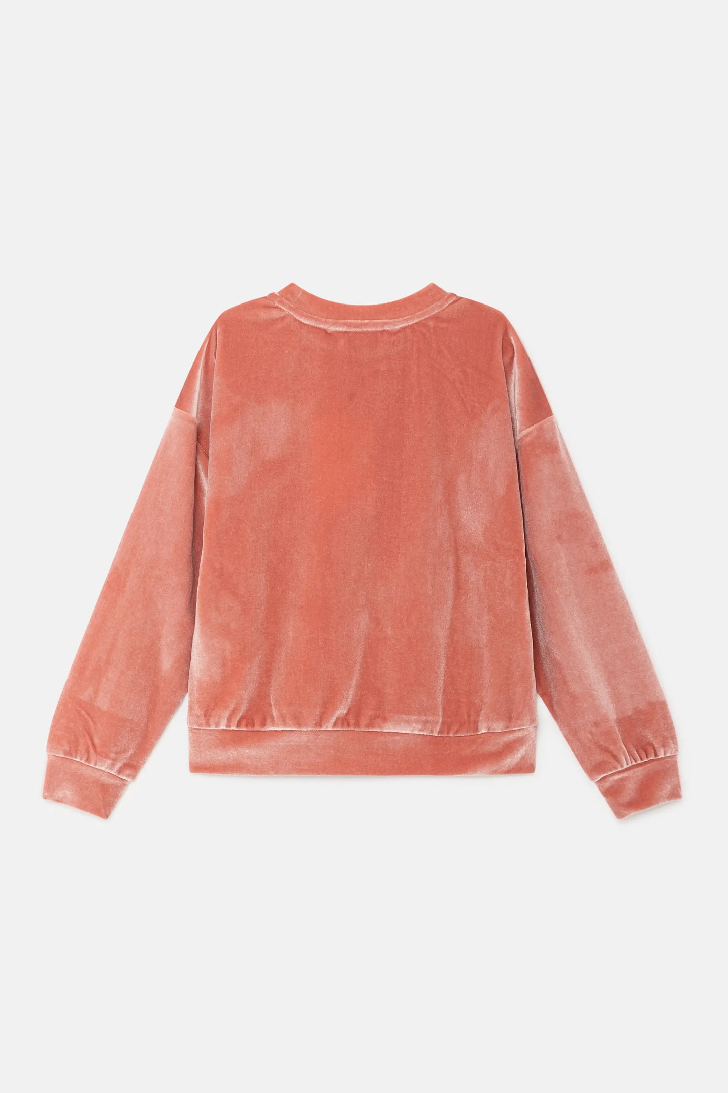 Sudadera unisex en terciopelo rosa