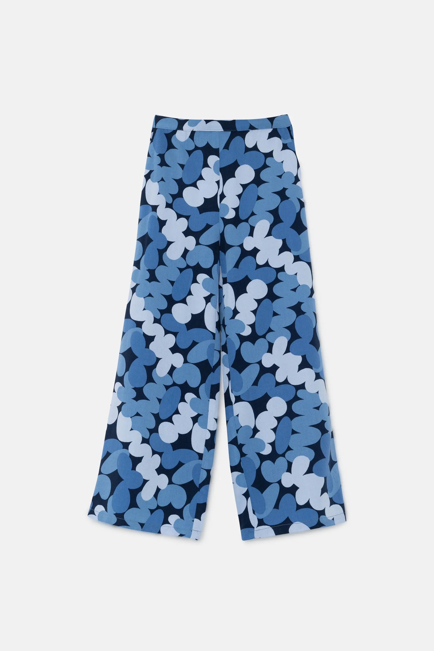 Pantaloni lunghi unisex con stampa astratta blu