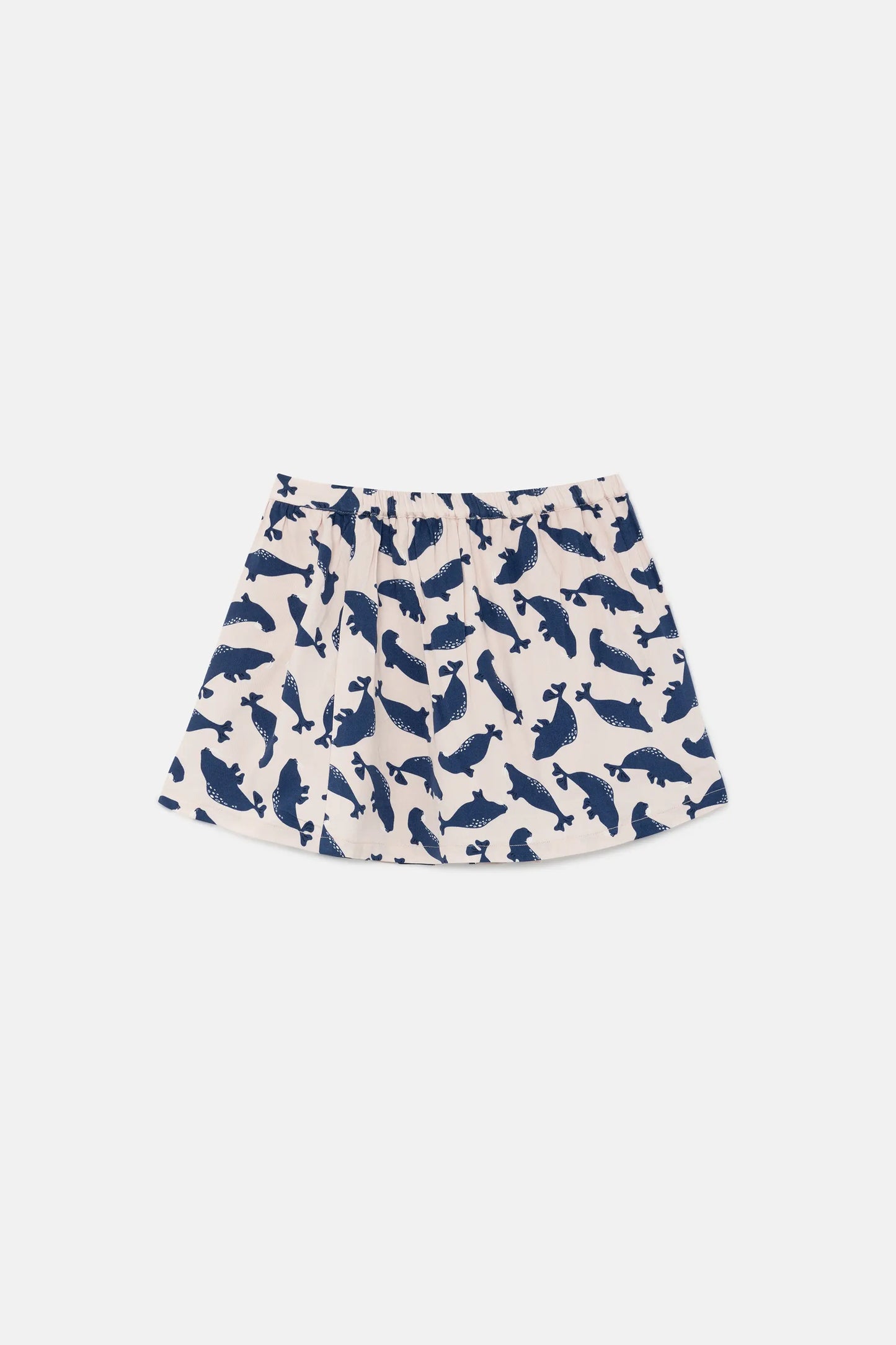 Girl's short skirt with seal print