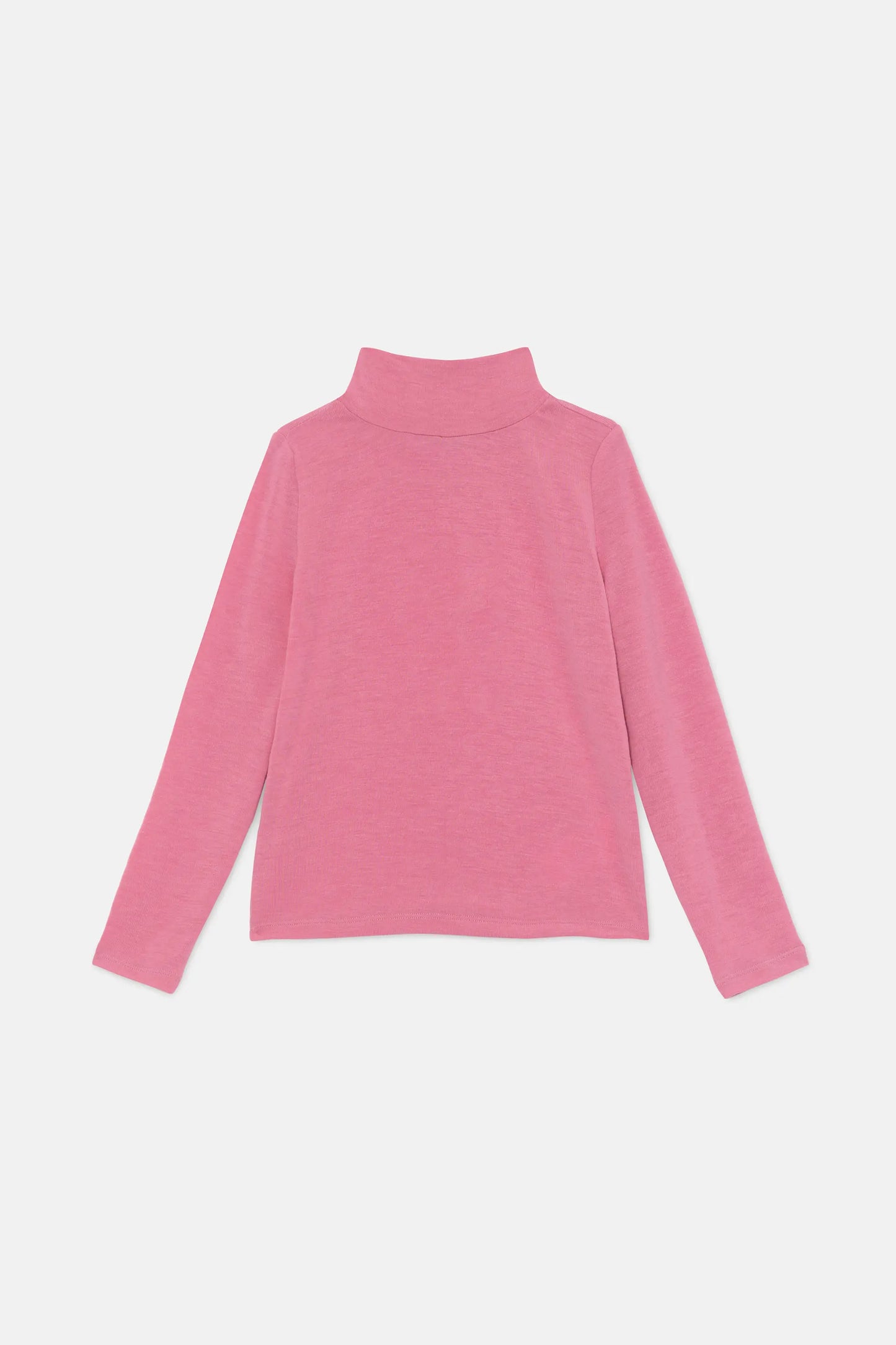 Top de niña con cuello alto rosa