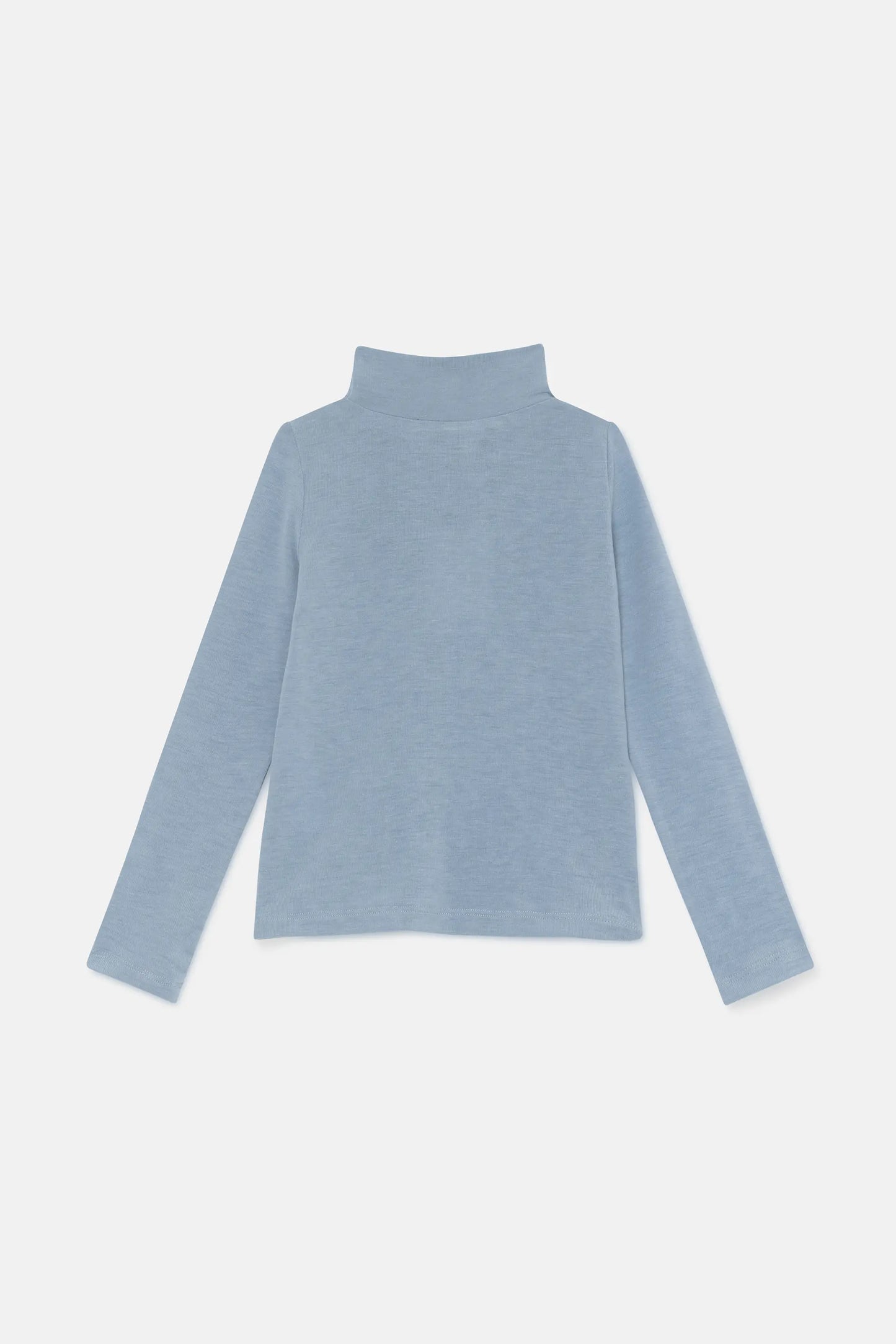 Top de niña con cuello alto azul