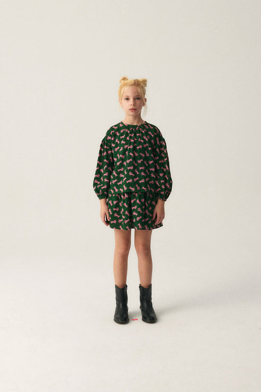 Top de niña con manga larga y estampado de conejos