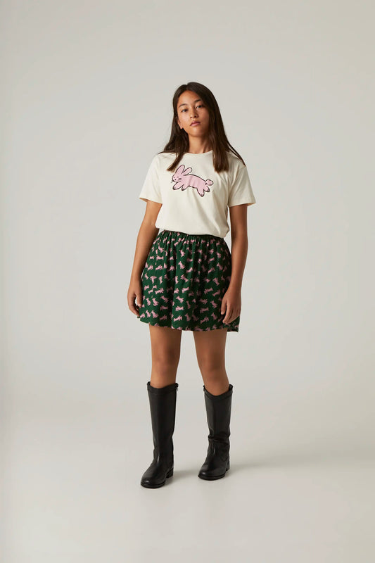 Camiseta unisex de algodón con gráfica de conejo