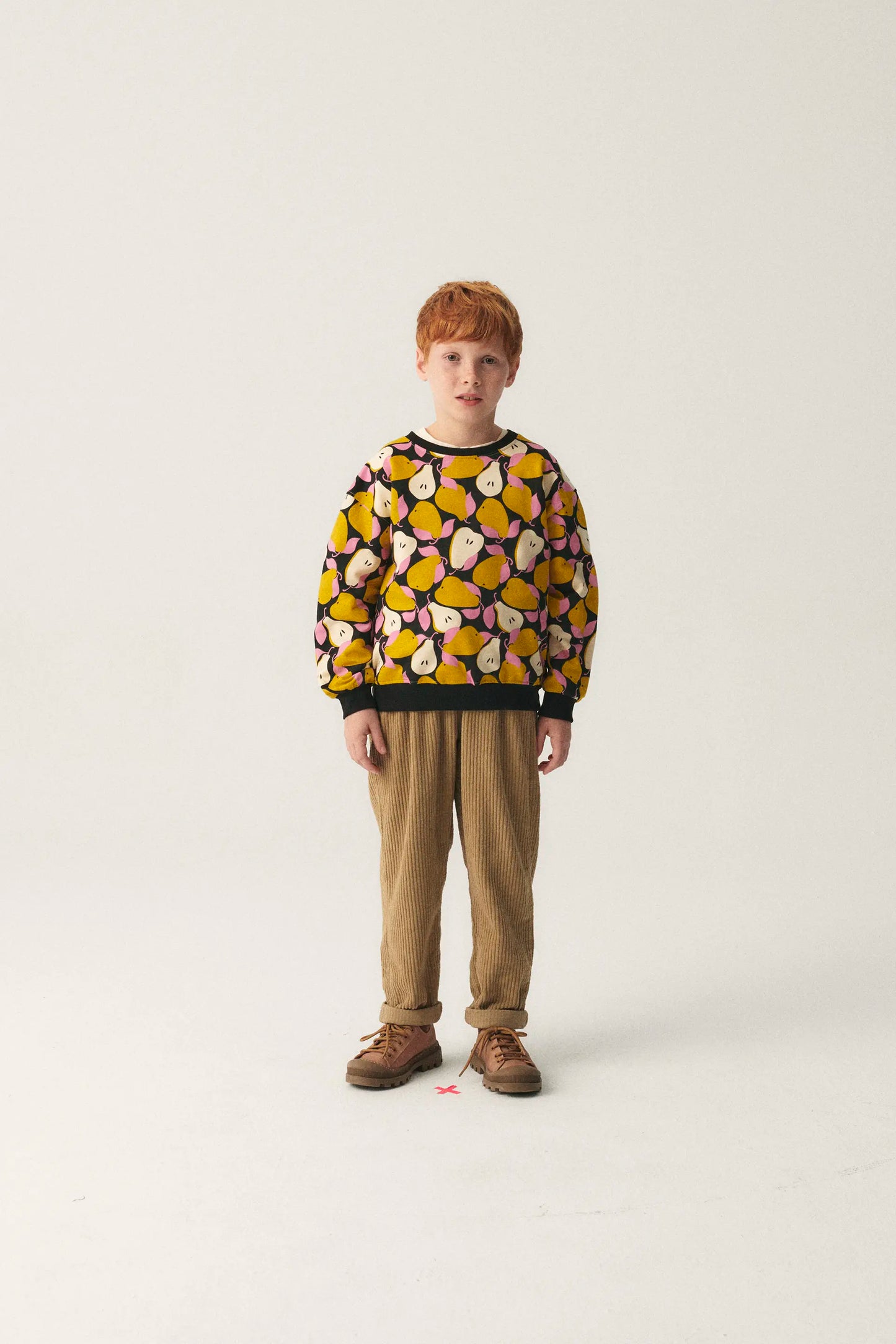 Unisex Pear Print Plush Sweatshirt