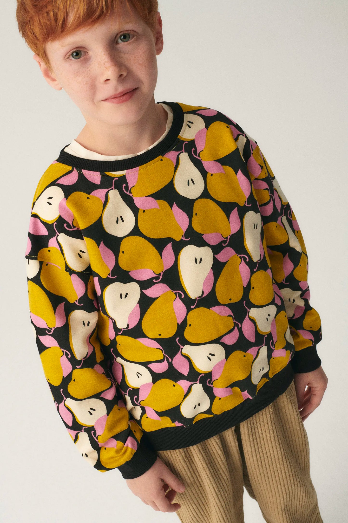 Unisex Pear Print Plush Sweatshirt