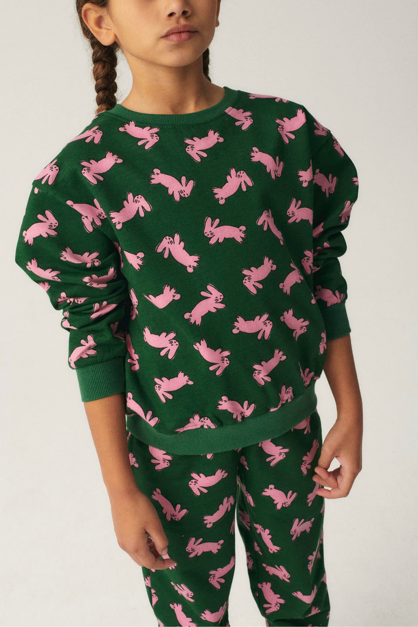 Sudadera unisex de felpa con estampado de conejos