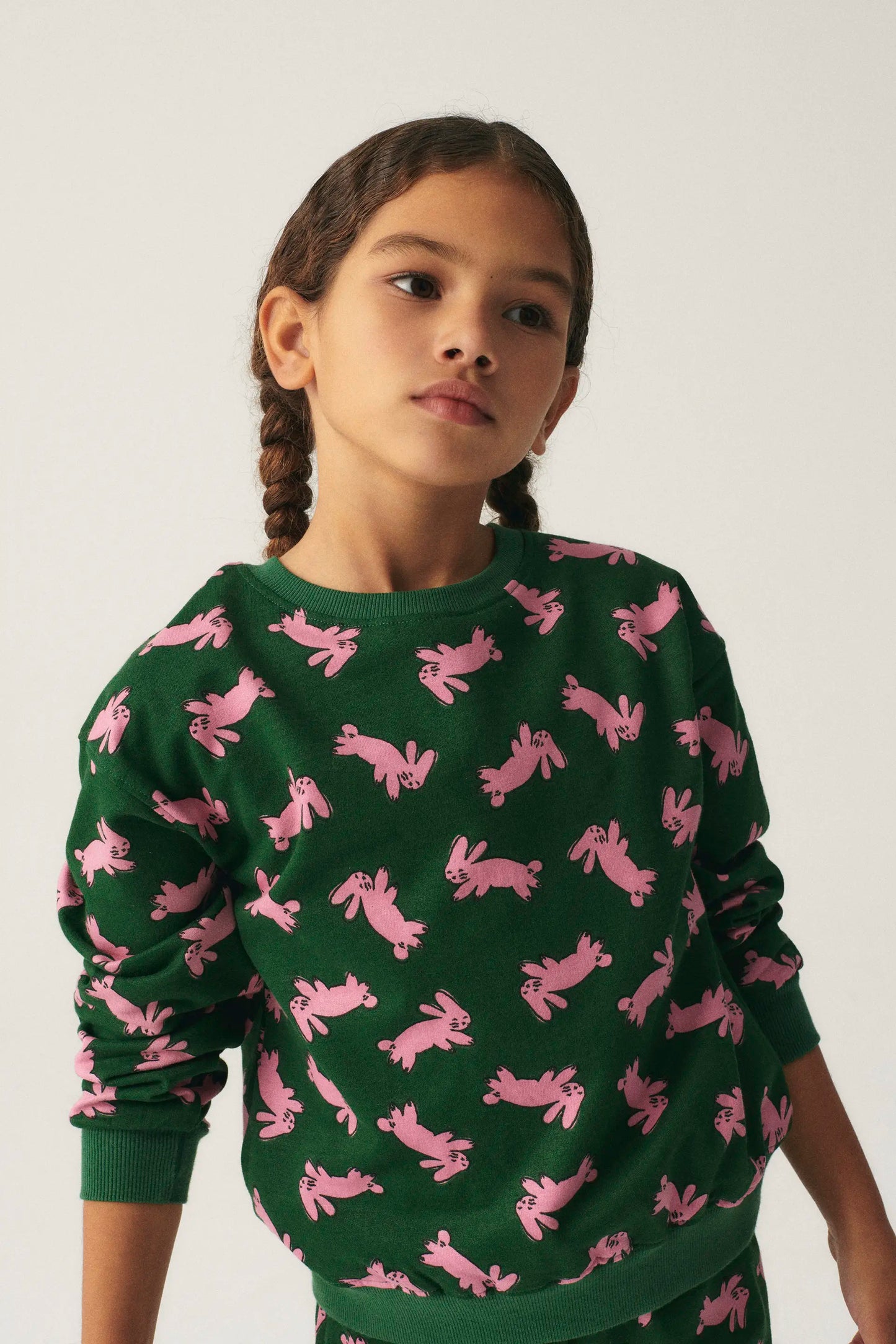 Sudadera unisex de felpa con estampado de conejos