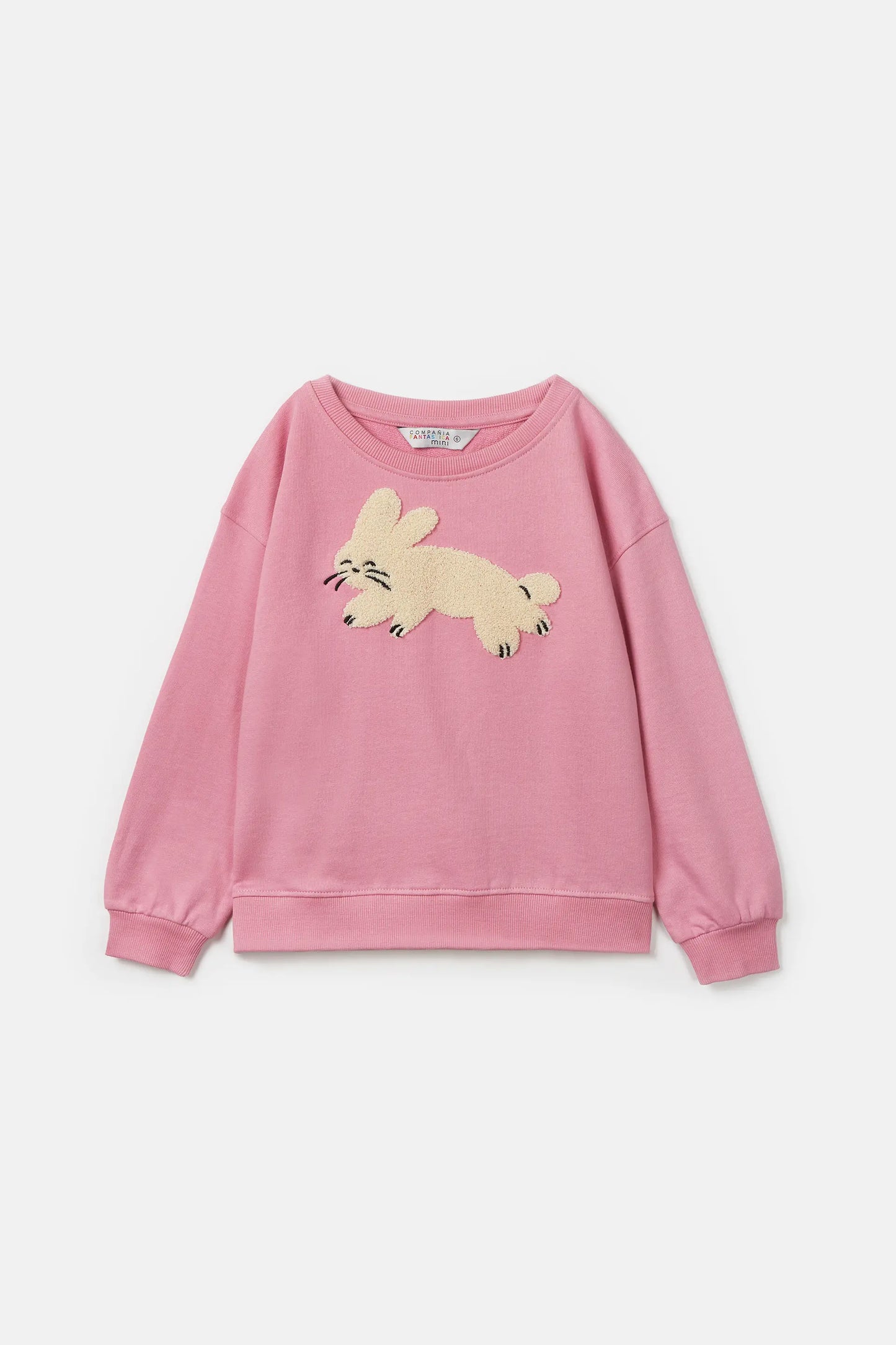 Unisex Rabbit Graphic Plush Sweatshirt