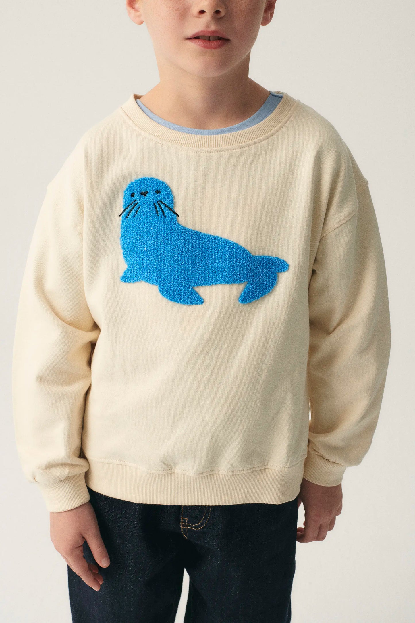 Unisex Plush Seal Graphic Sweatshirt