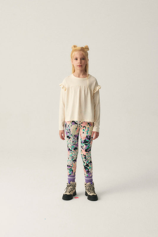 Top de niña con volantes blanco