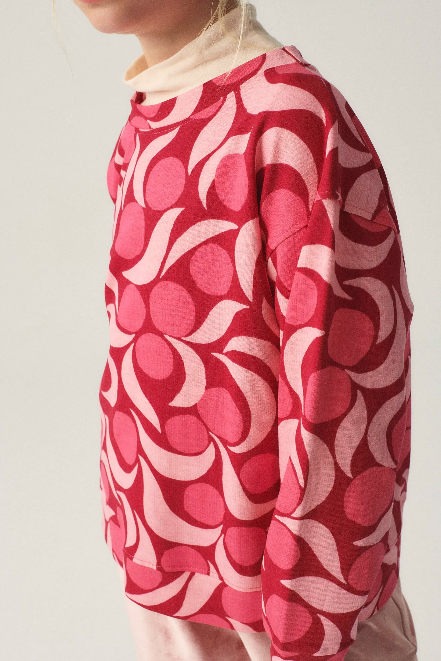 Sudadera unisex de felpa con estampado fantasía rosa