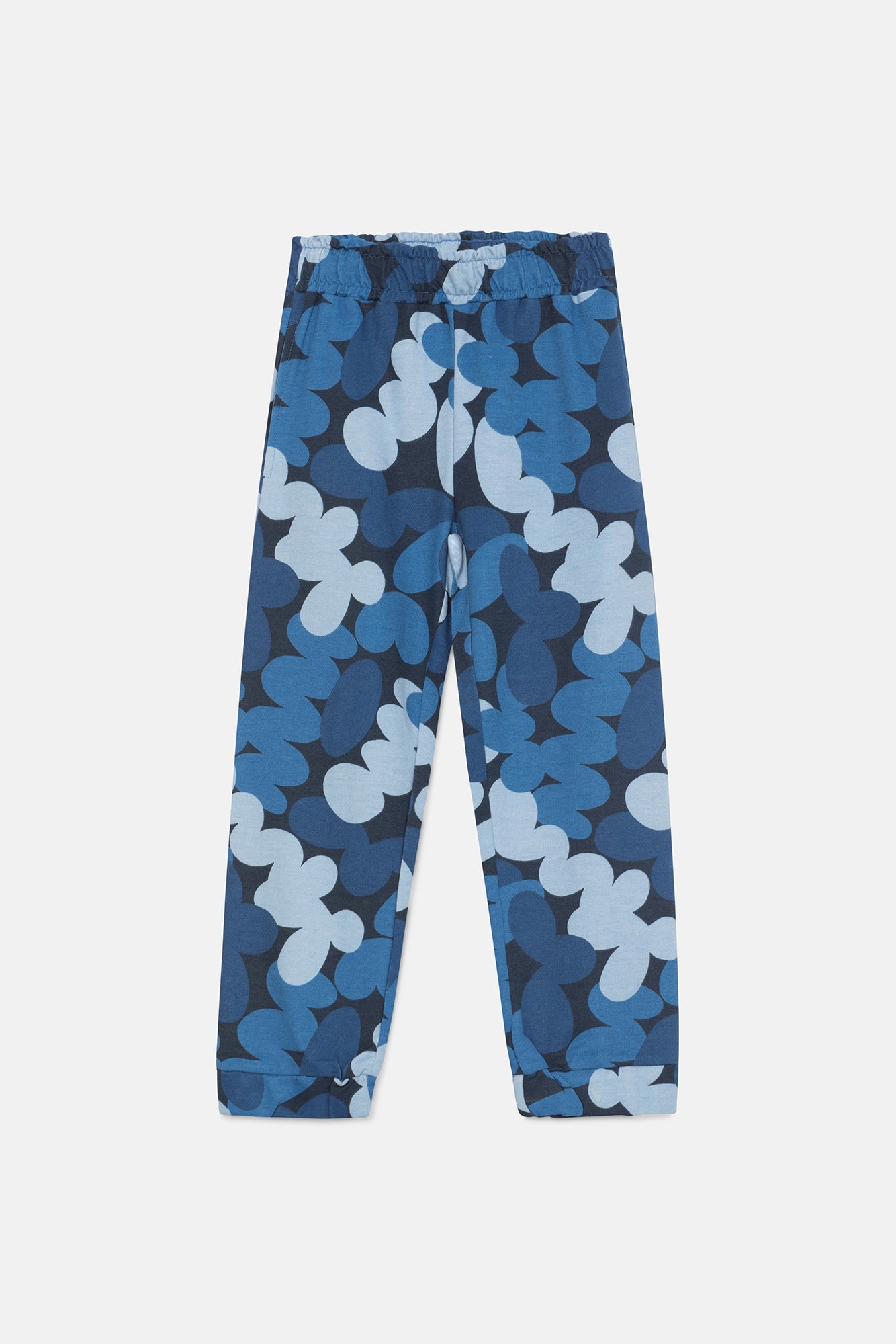 Joggers unisex con estampado abstracto azul