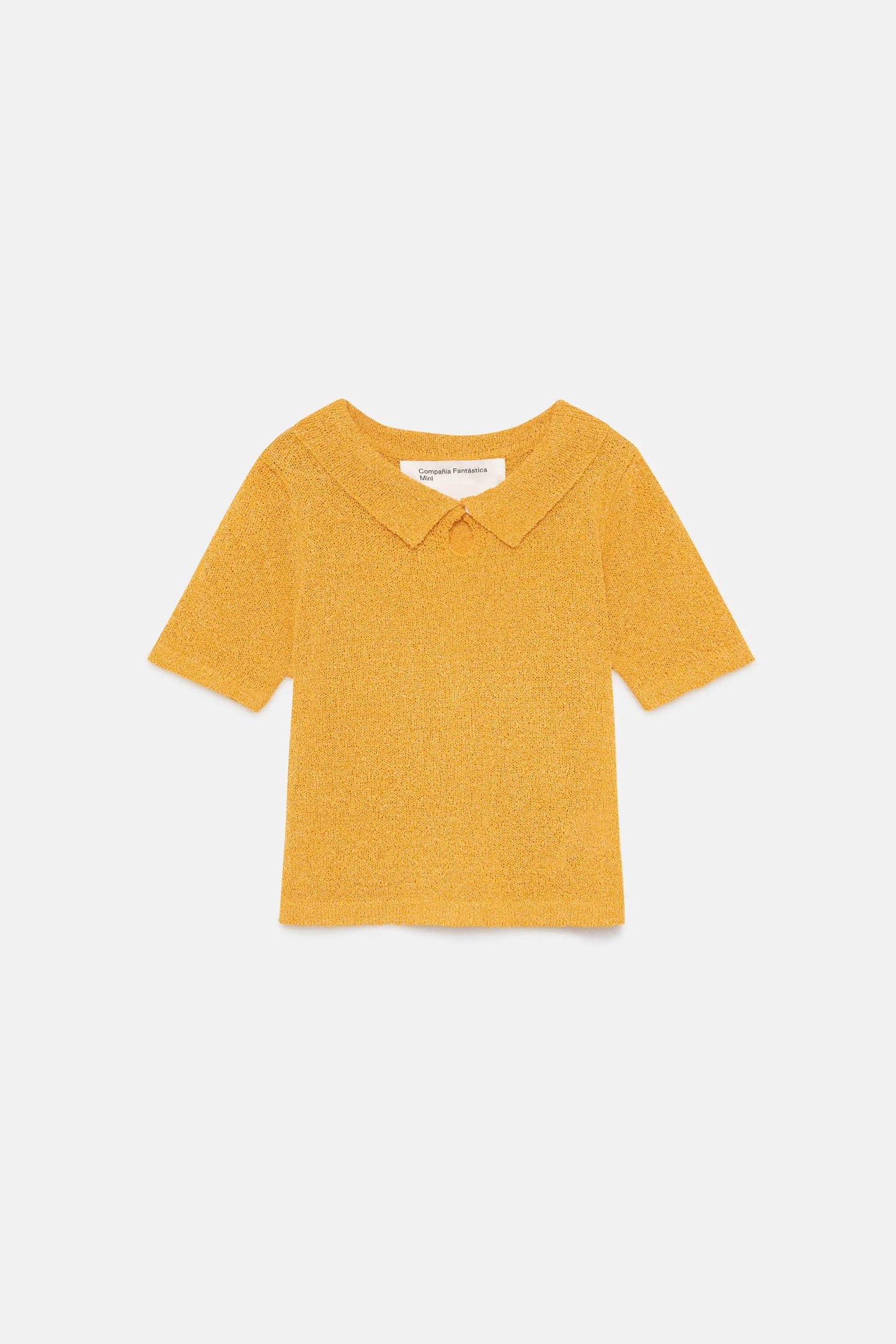 Jersey de niña cuello polo amarillo