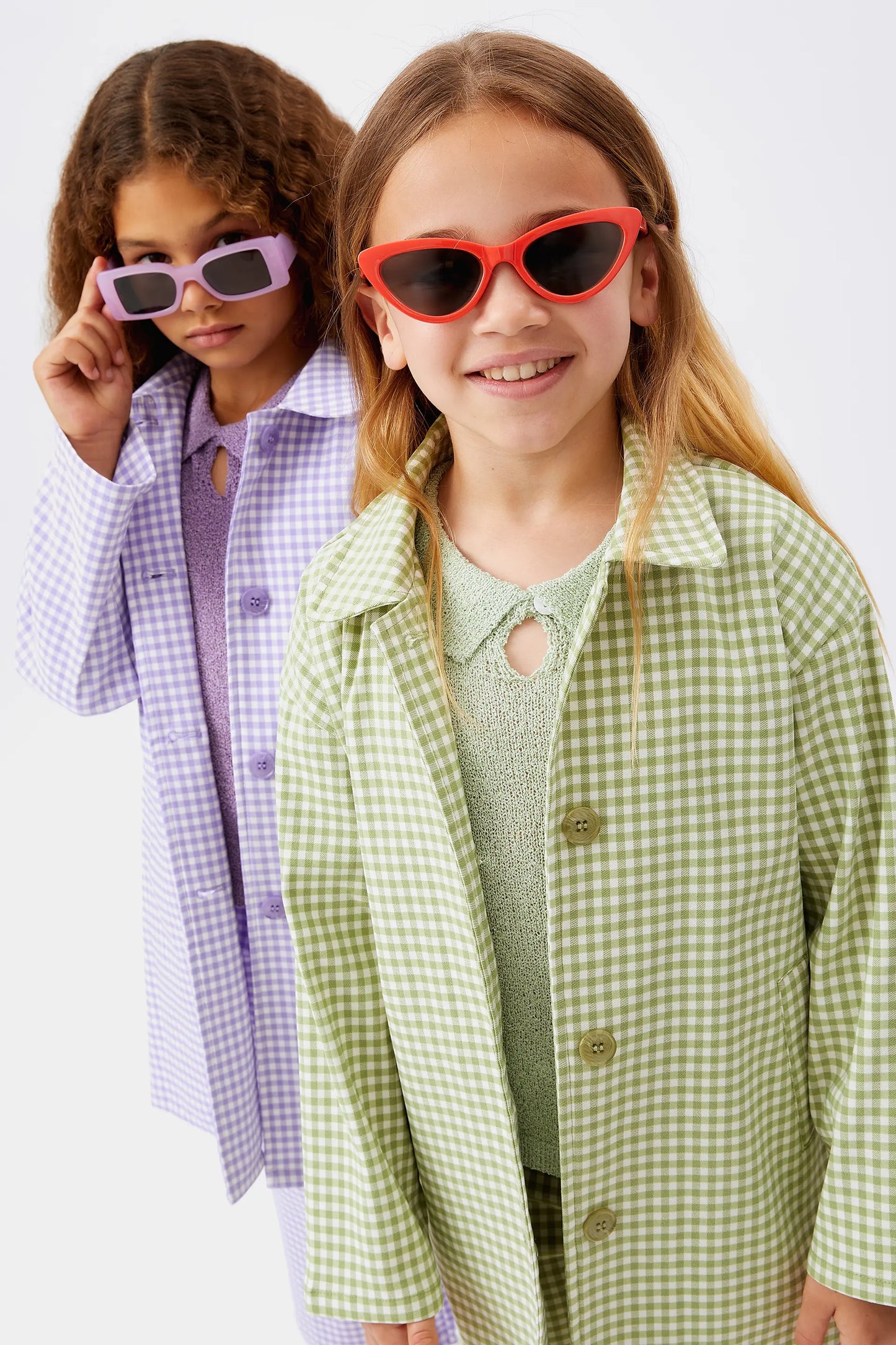 Girl's lilac polo neck sweater