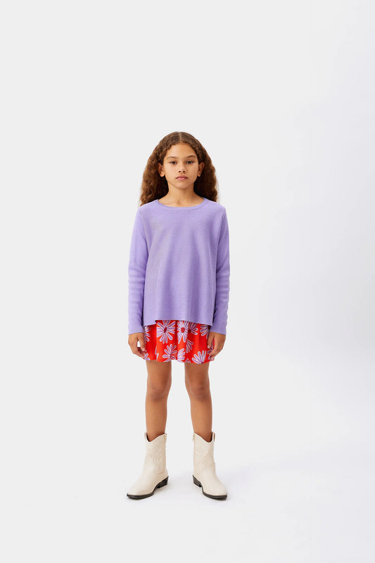 Jersey de niña evasé lila