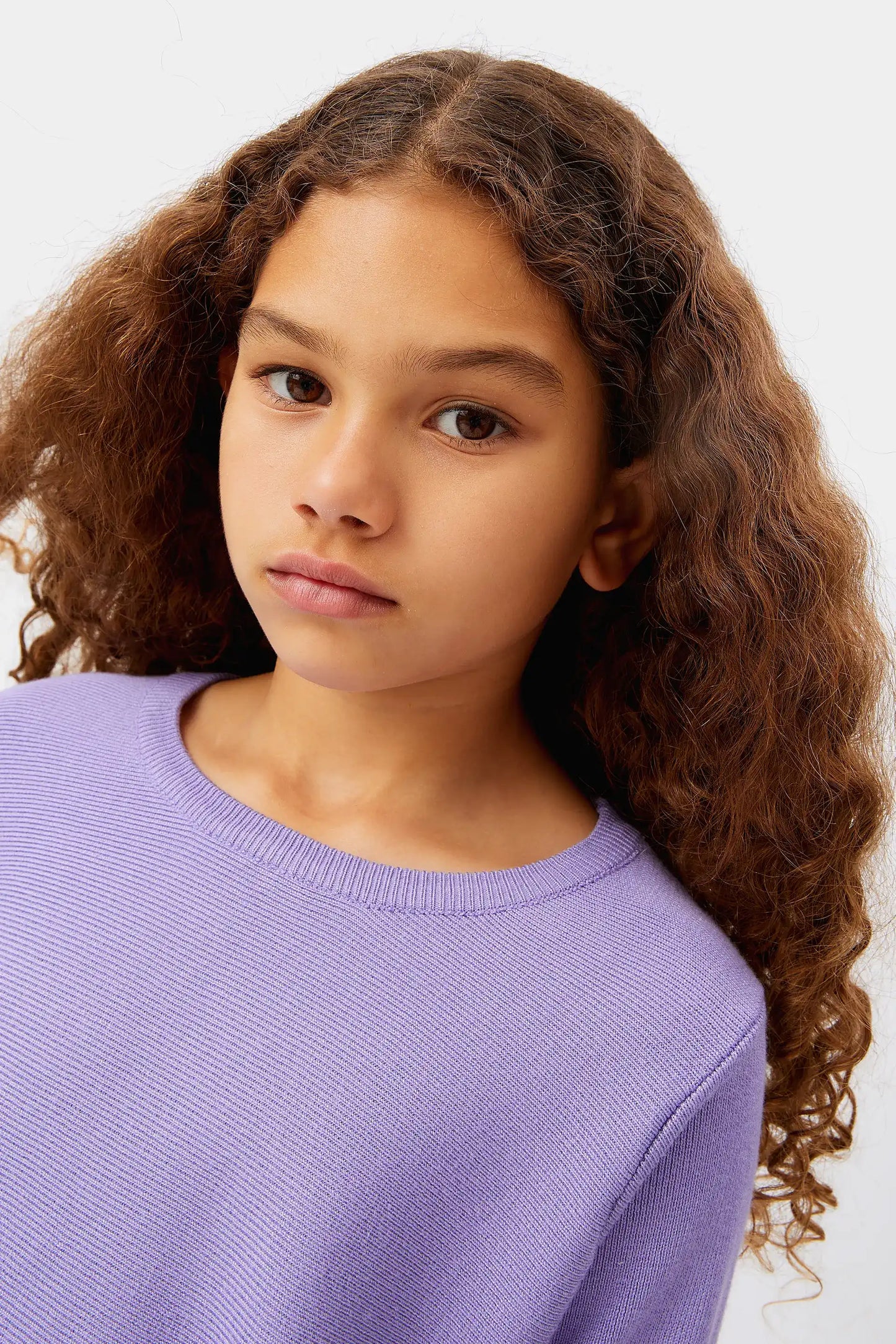Jersey de niña evasé lila
