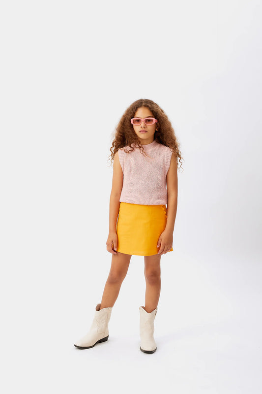 Top de niña sin mangas rosa