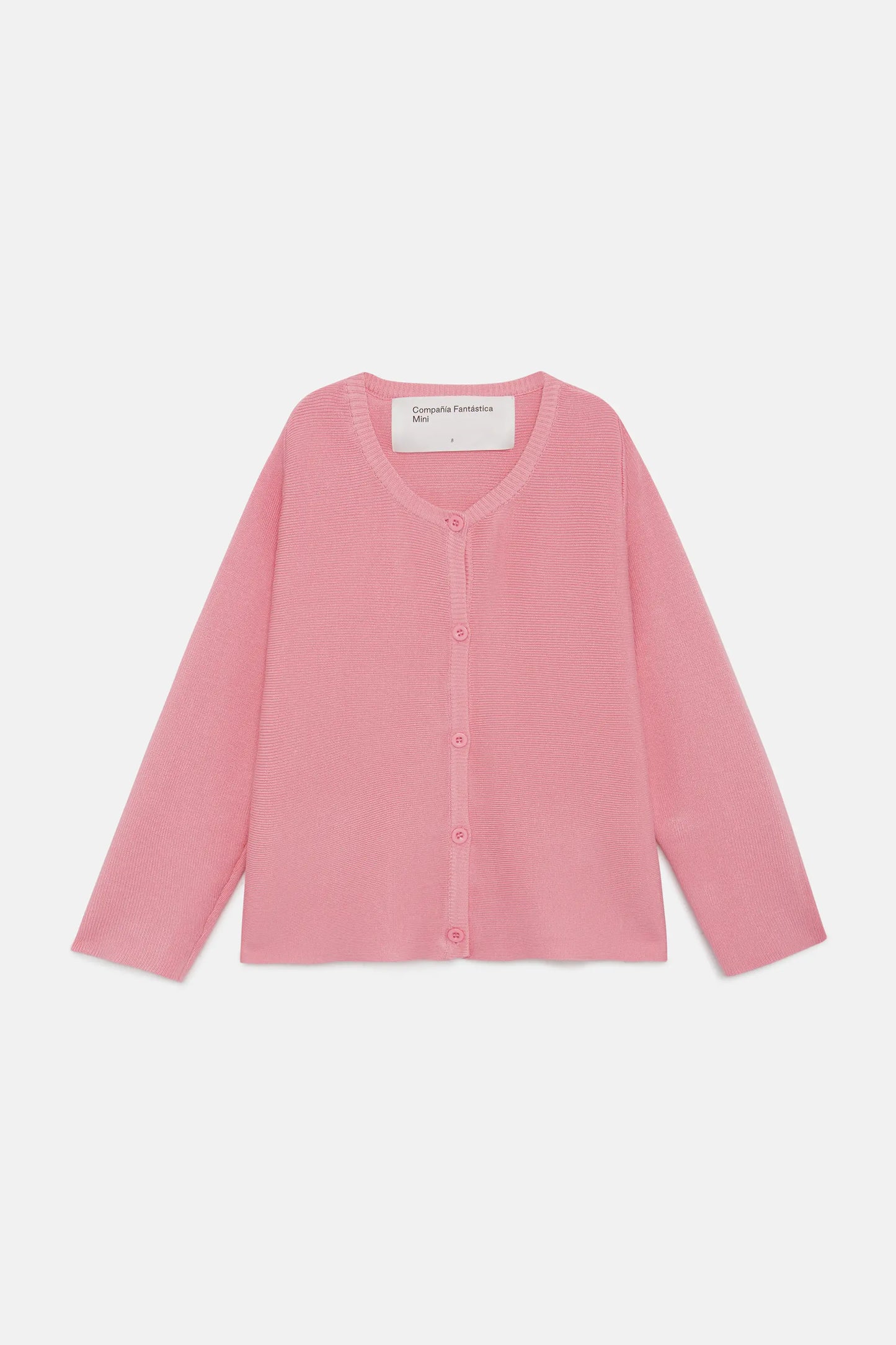 Cardigan svasato rosa da bambina