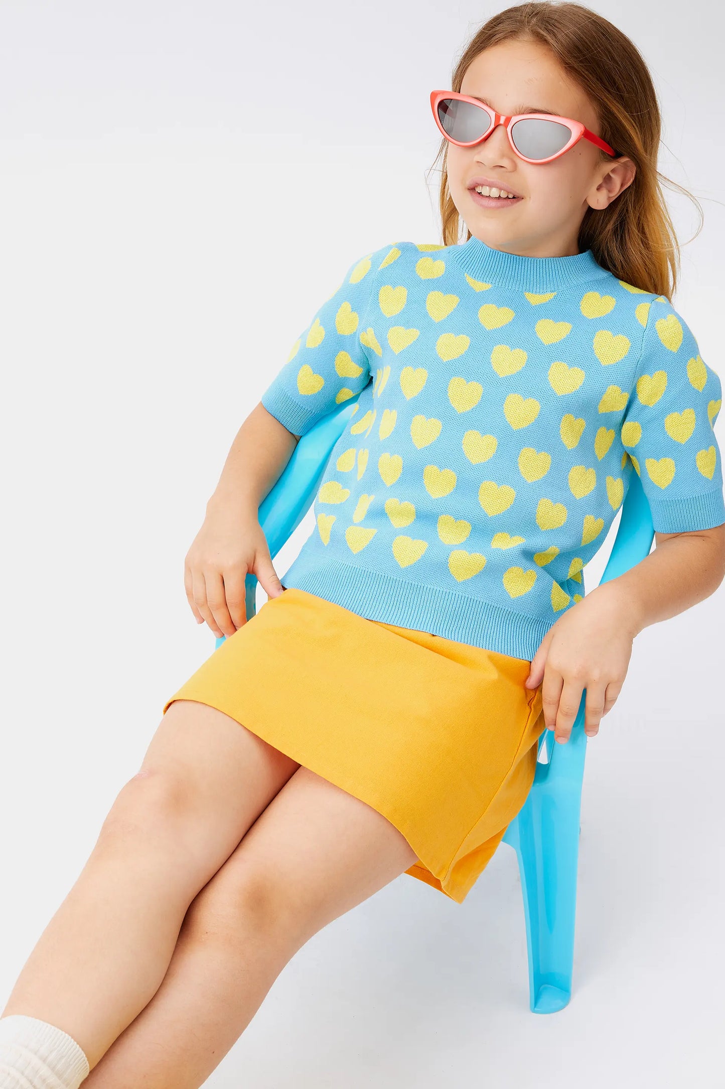 Jersey de niña estampado corazones