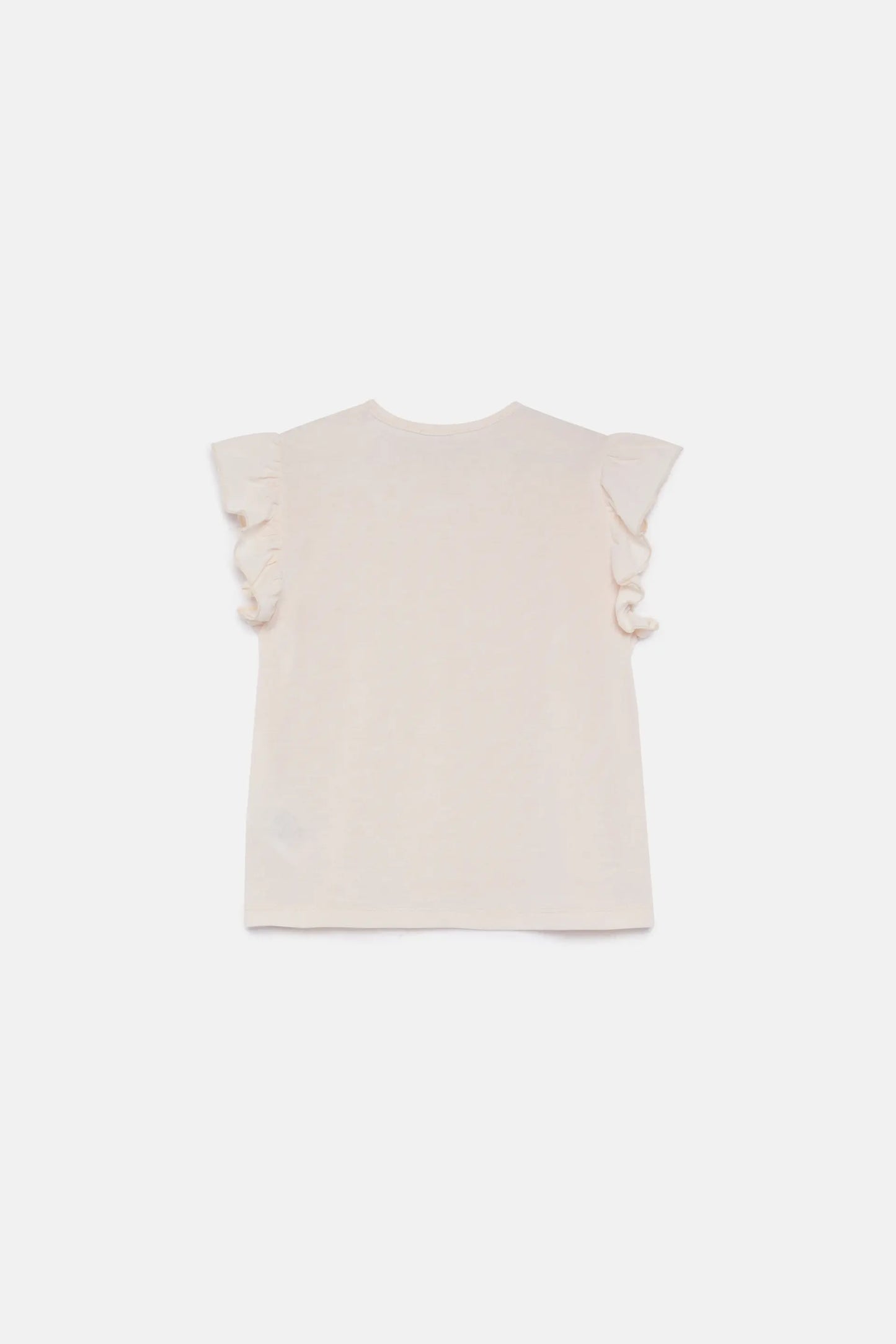 Girl's top with white ruffles