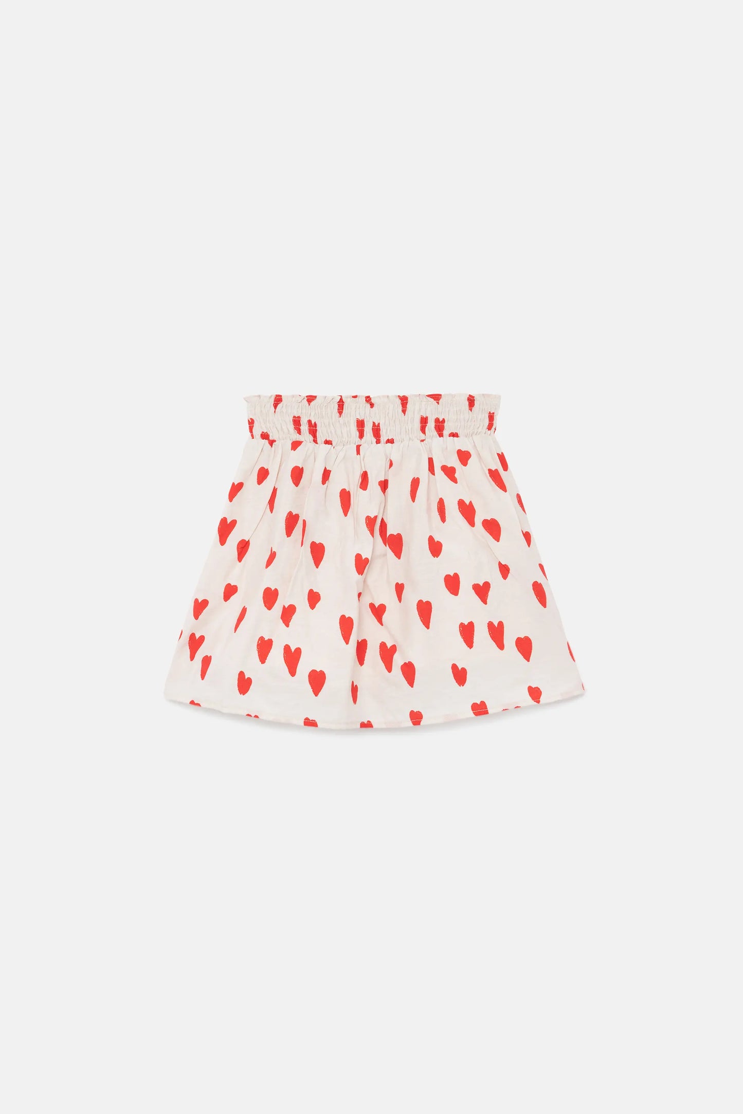 Girl's short skirt with heart print