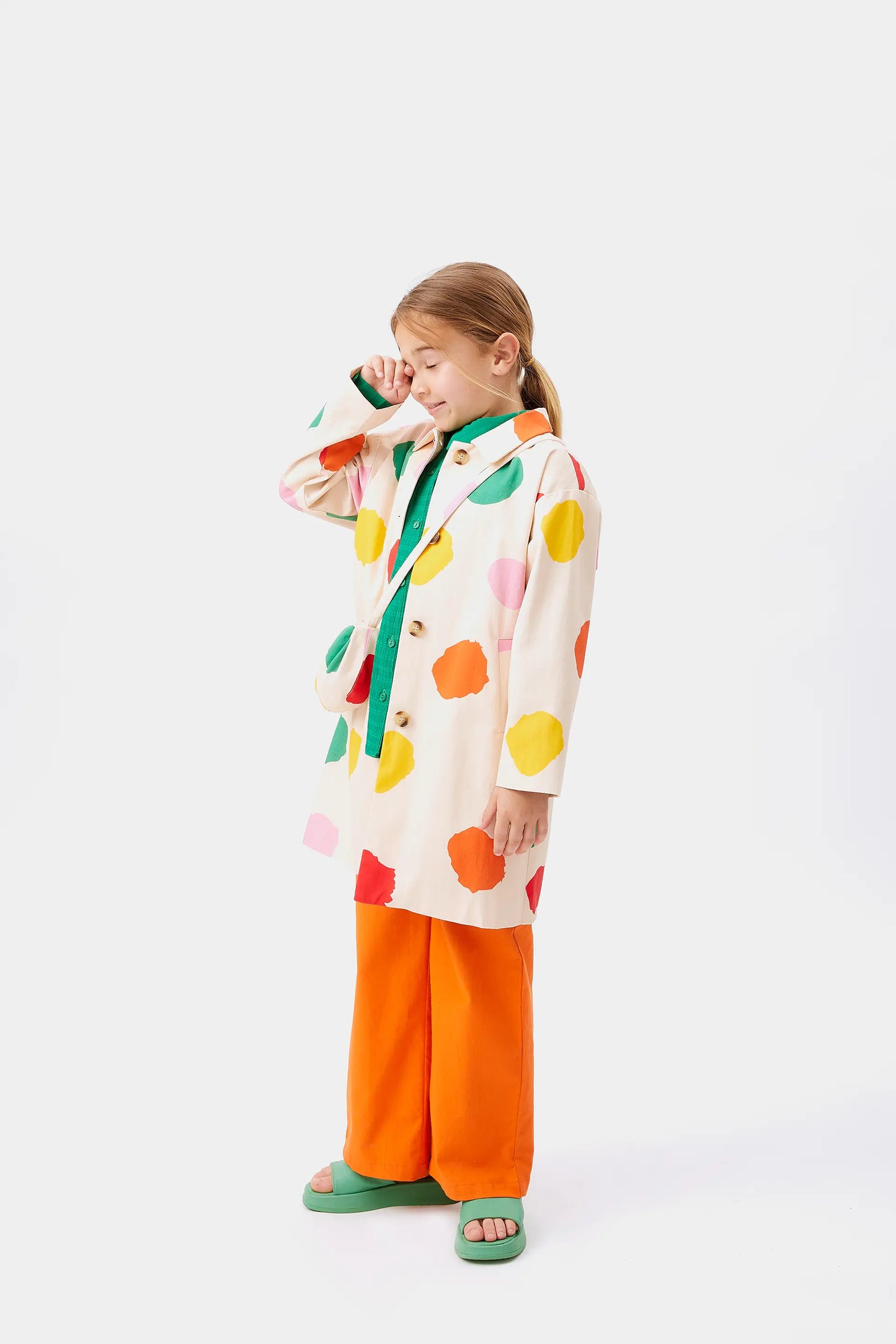 Macula unisex polka dot trench coat