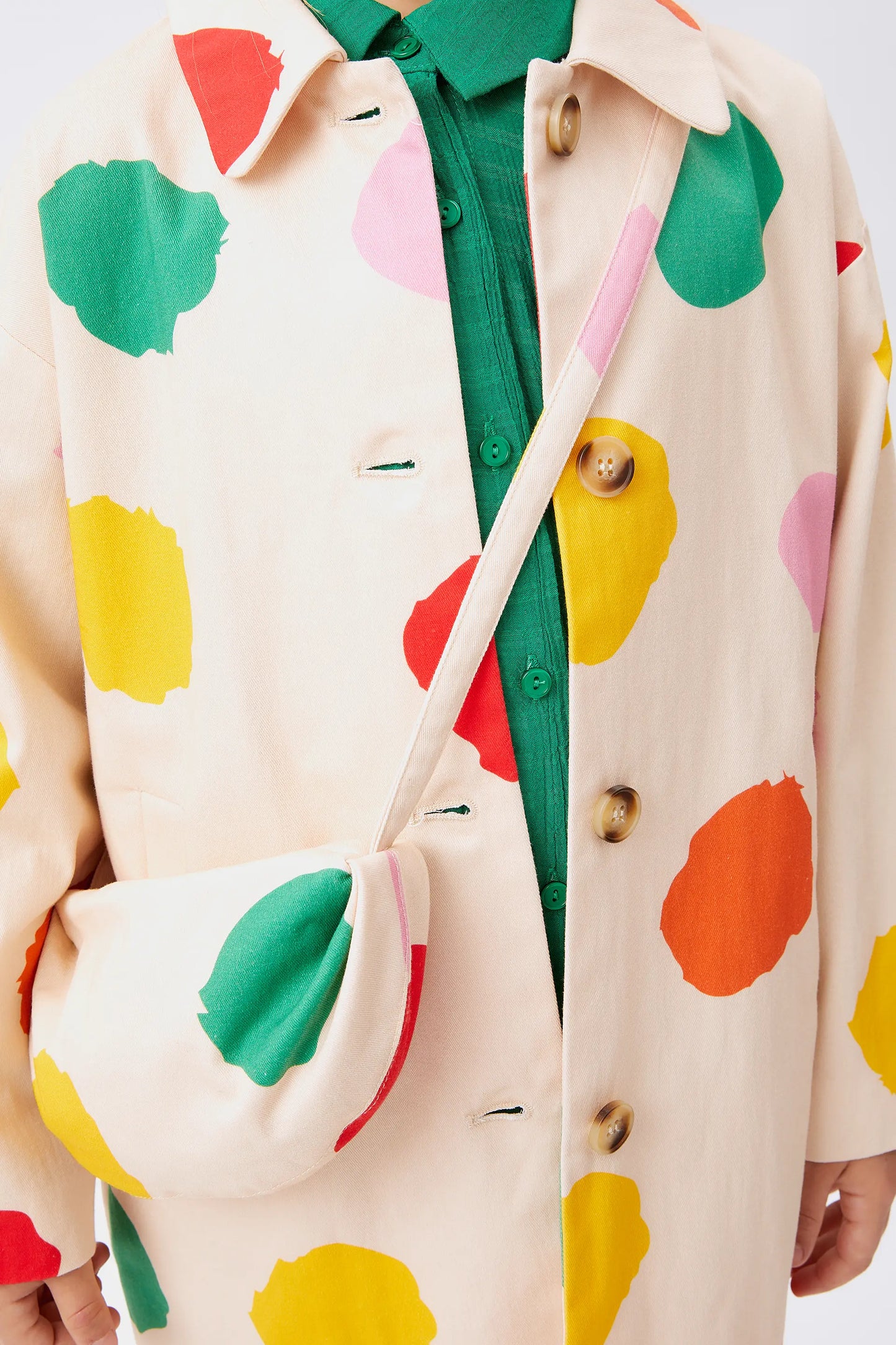 Macula unisex polka dot trench coat