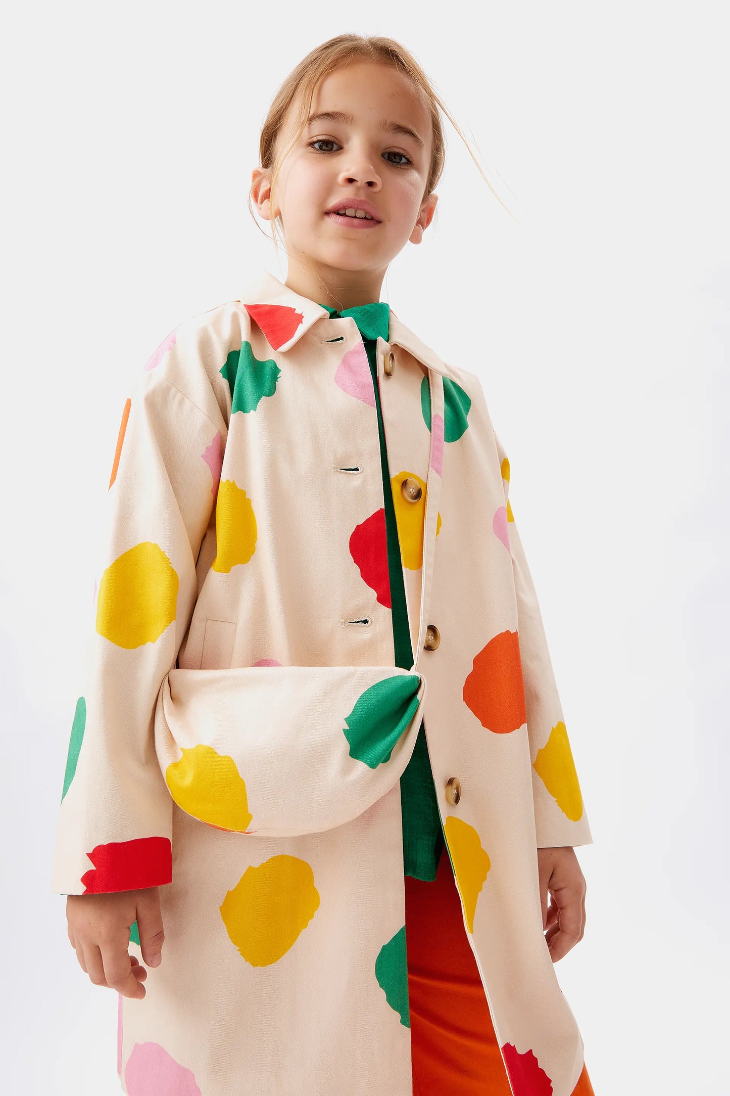 Macula unisex polka dot trench coat
