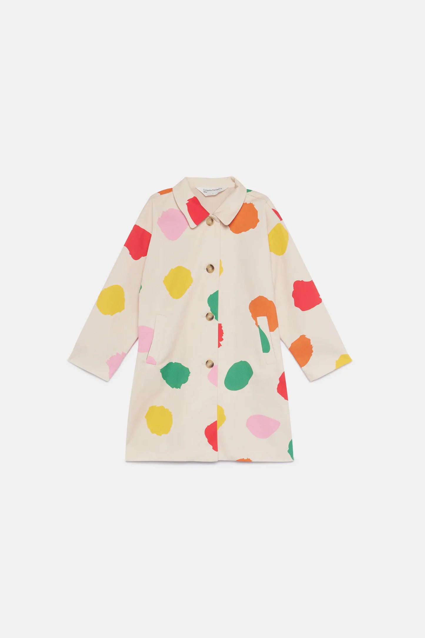 Macula unisex polka dot trench coat