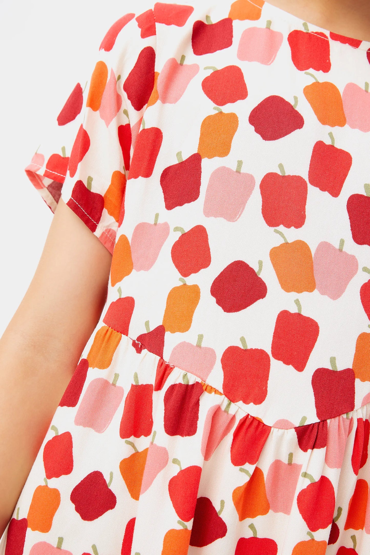 Girl's short pepper print dress