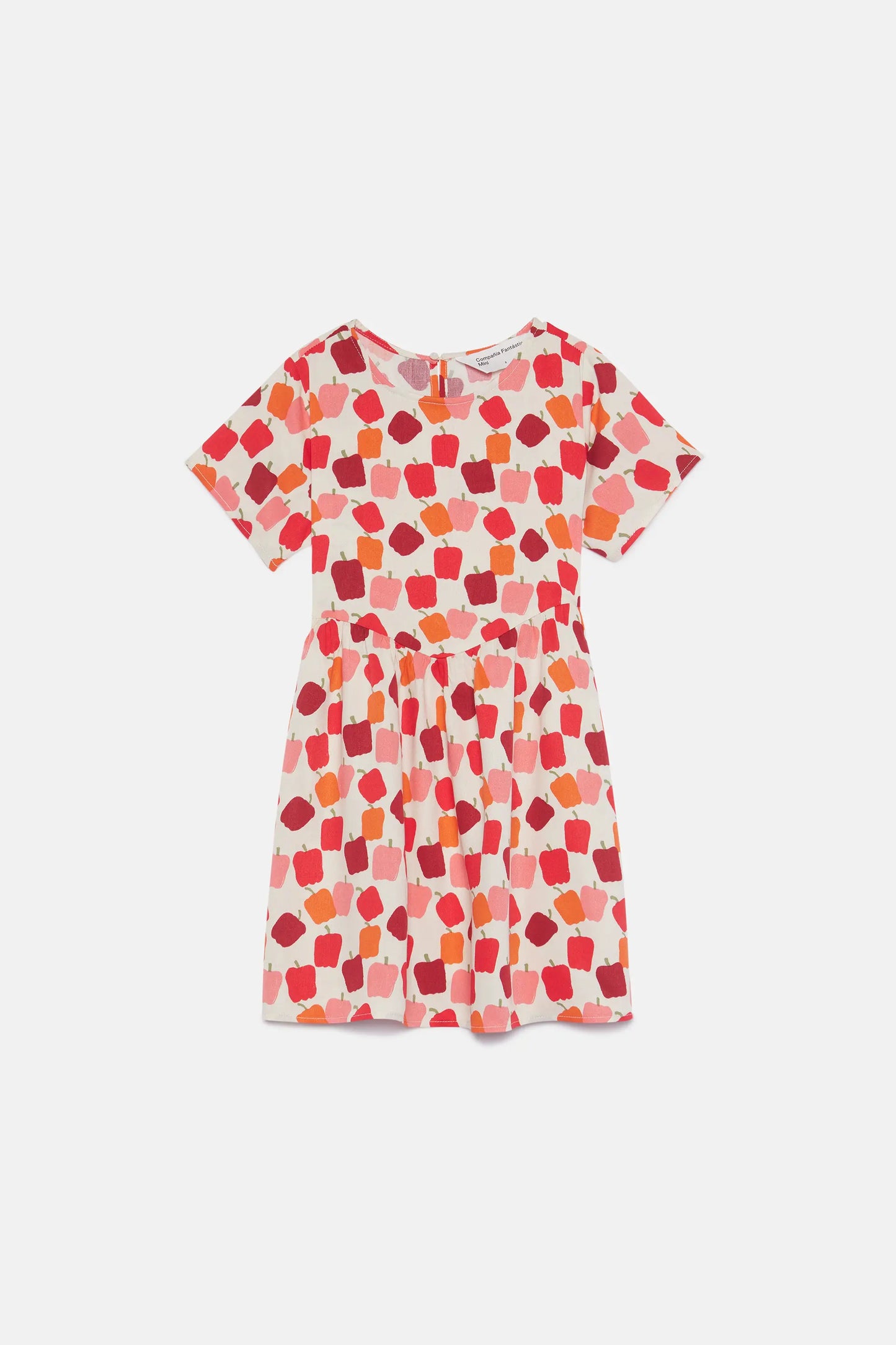 Girl's short pepper print dress