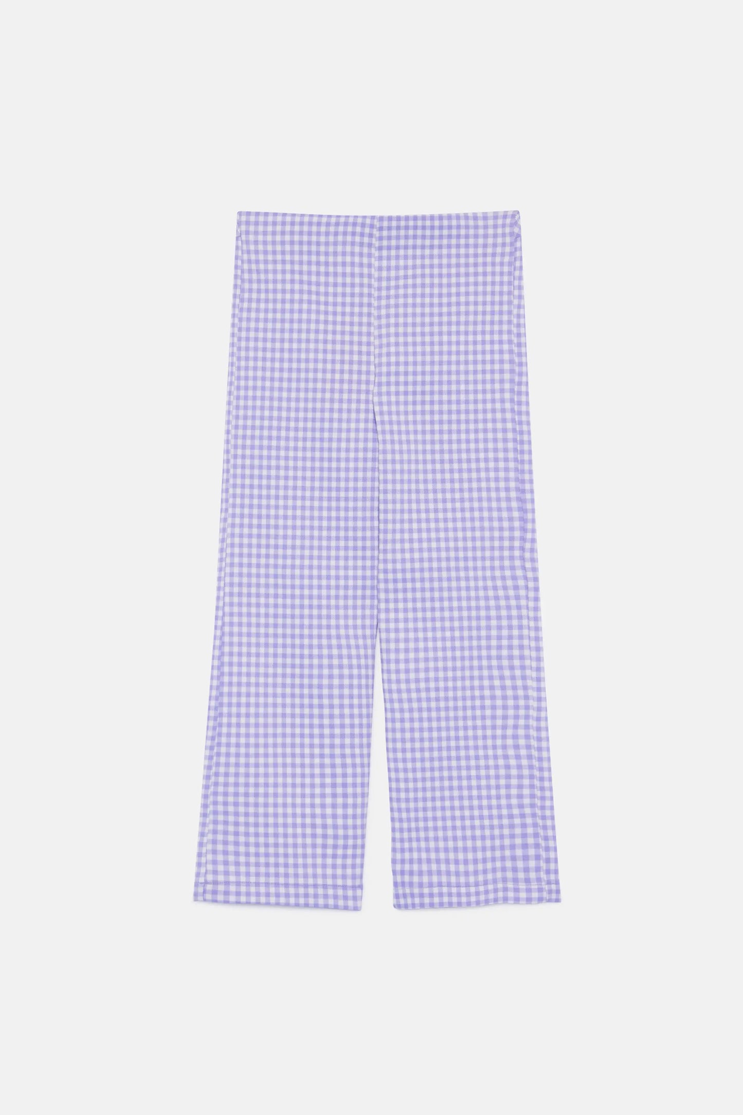 Girl's lilac gingham pants