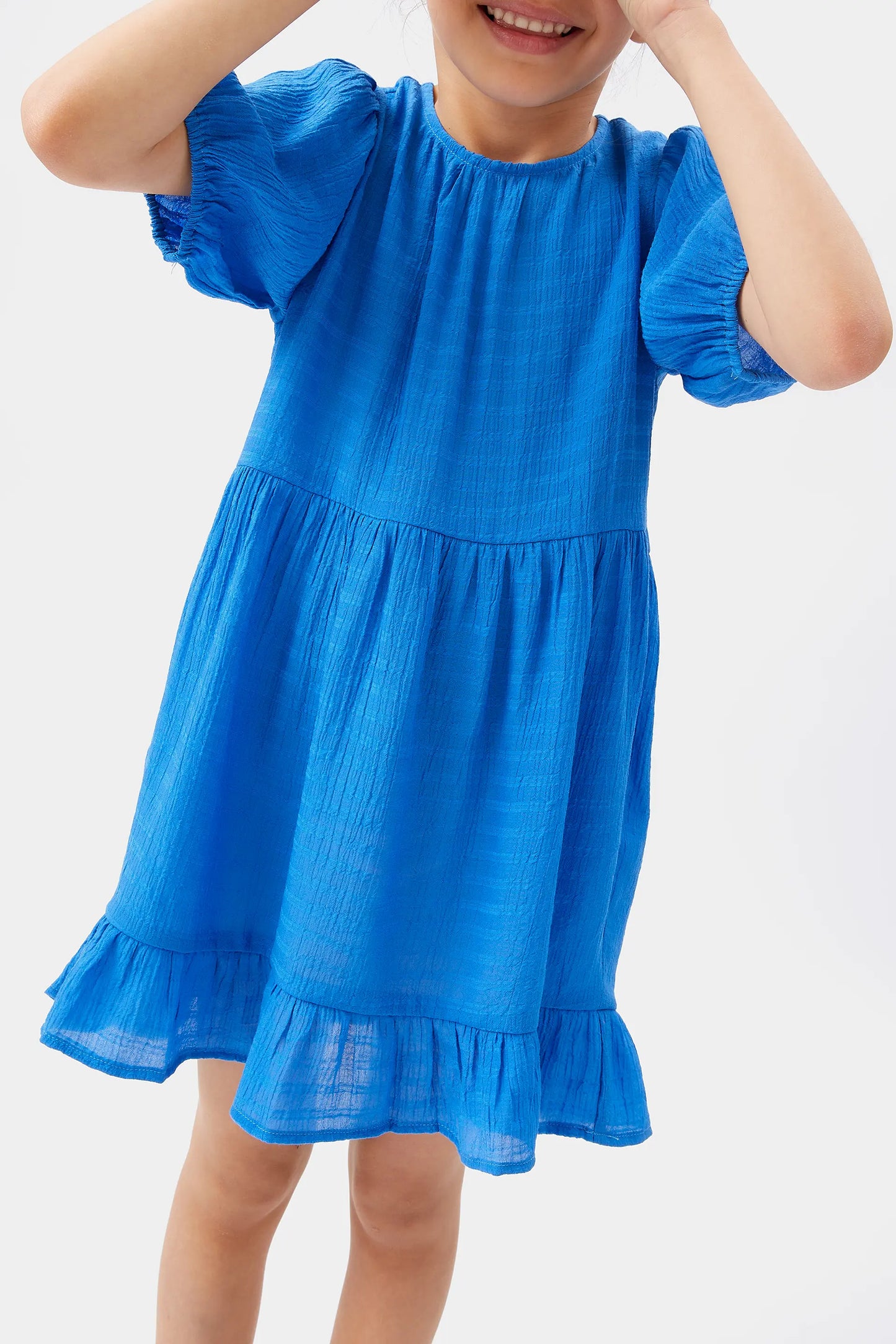 Short blue girl's dress