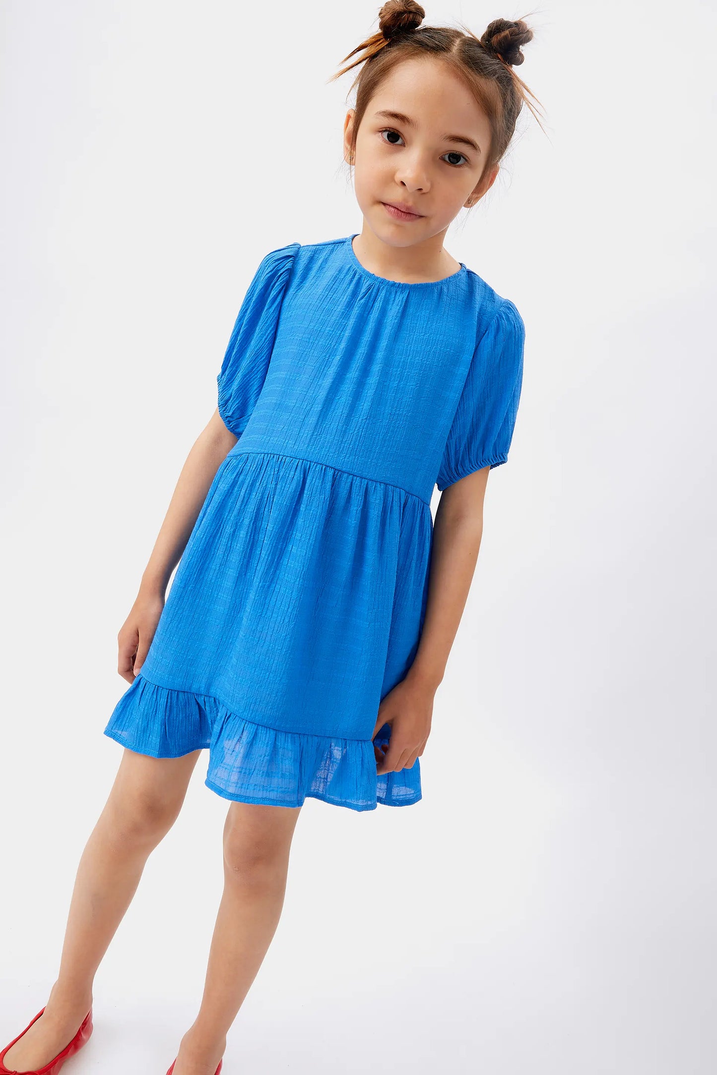 Short blue girl's dress